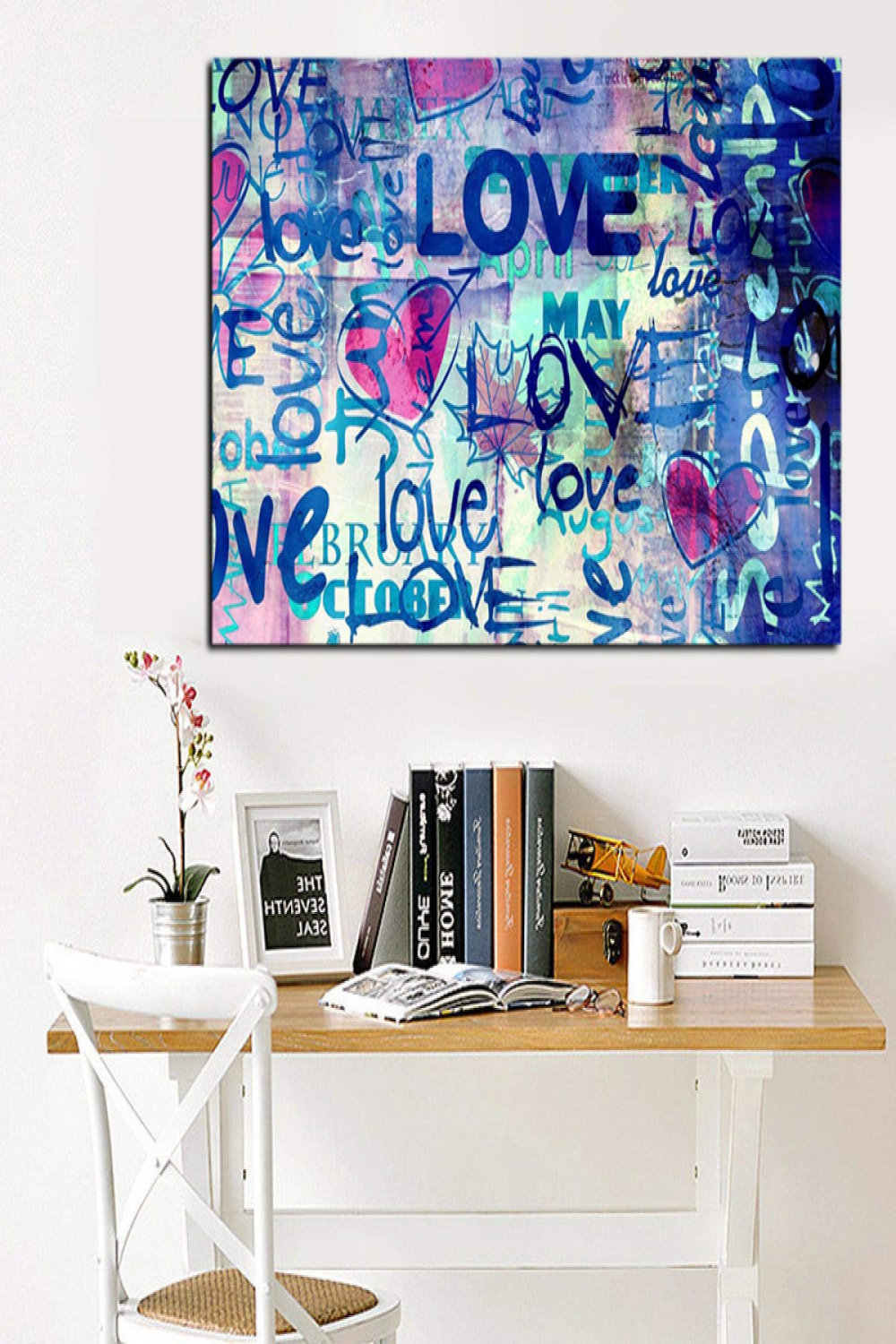 Yooyu Street Art Graffiti Love Quotes Abstract Painting on Canvas