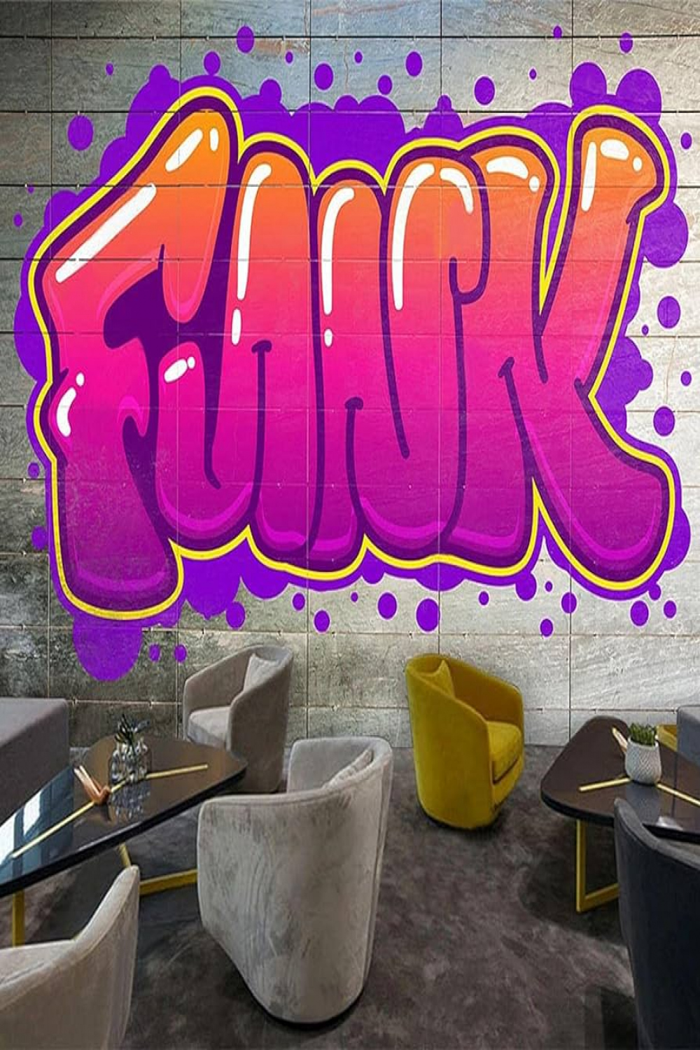 YXTSmurals Photo Wallpaper D Effect Purple Graffiti Letters Non-Woven  Wallpaper Xxl Modern Wall Decoration Design Wall Decoration Living Room  Bedroom