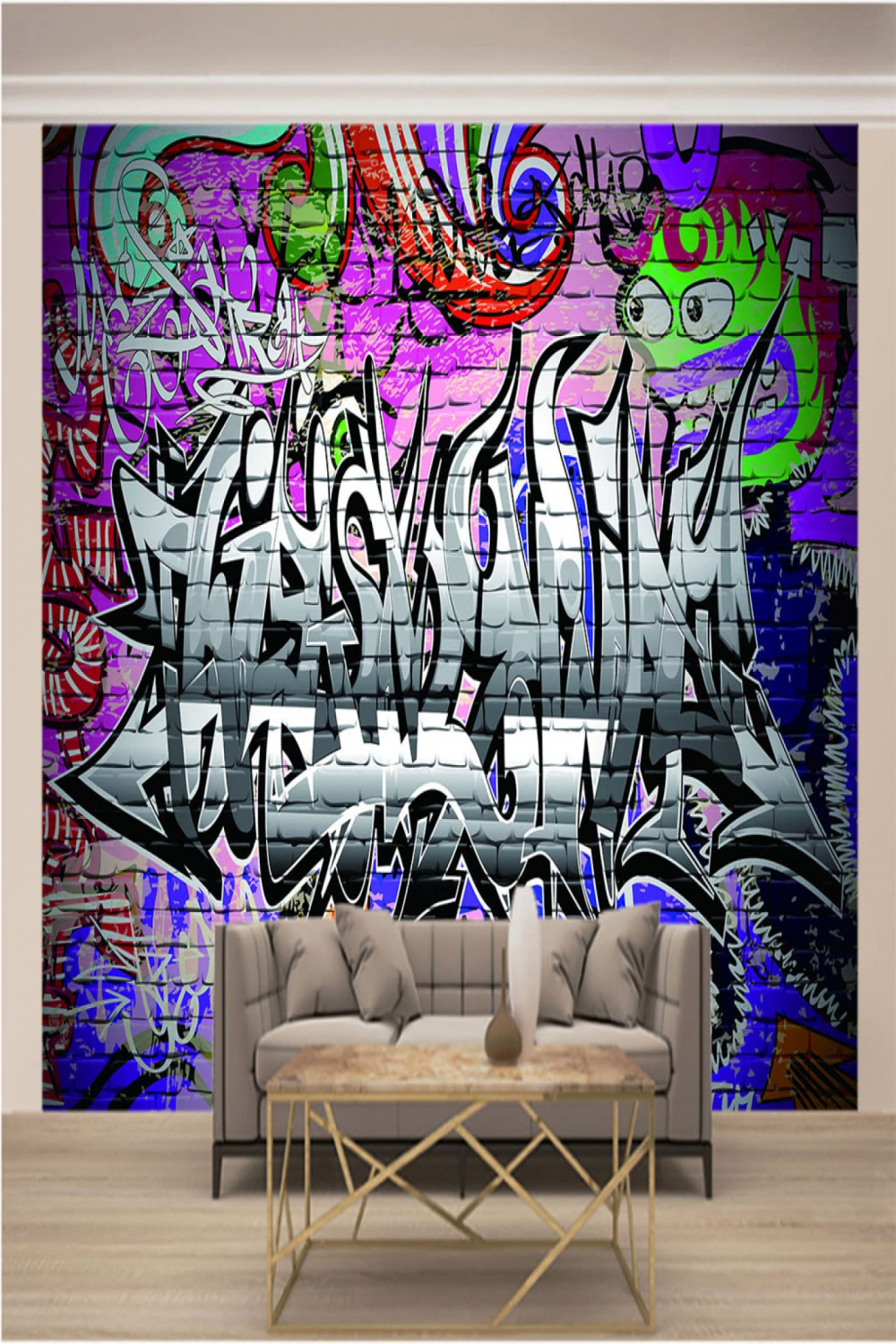 ZCLCHQ Photo Wallpaper Non-Woven Wall Wallpaper Purple & Graffiti D  Wallpaper Living Room Bedroom MSee more ZCLCHQ Photo Wallpaper Non-Woven  Wall