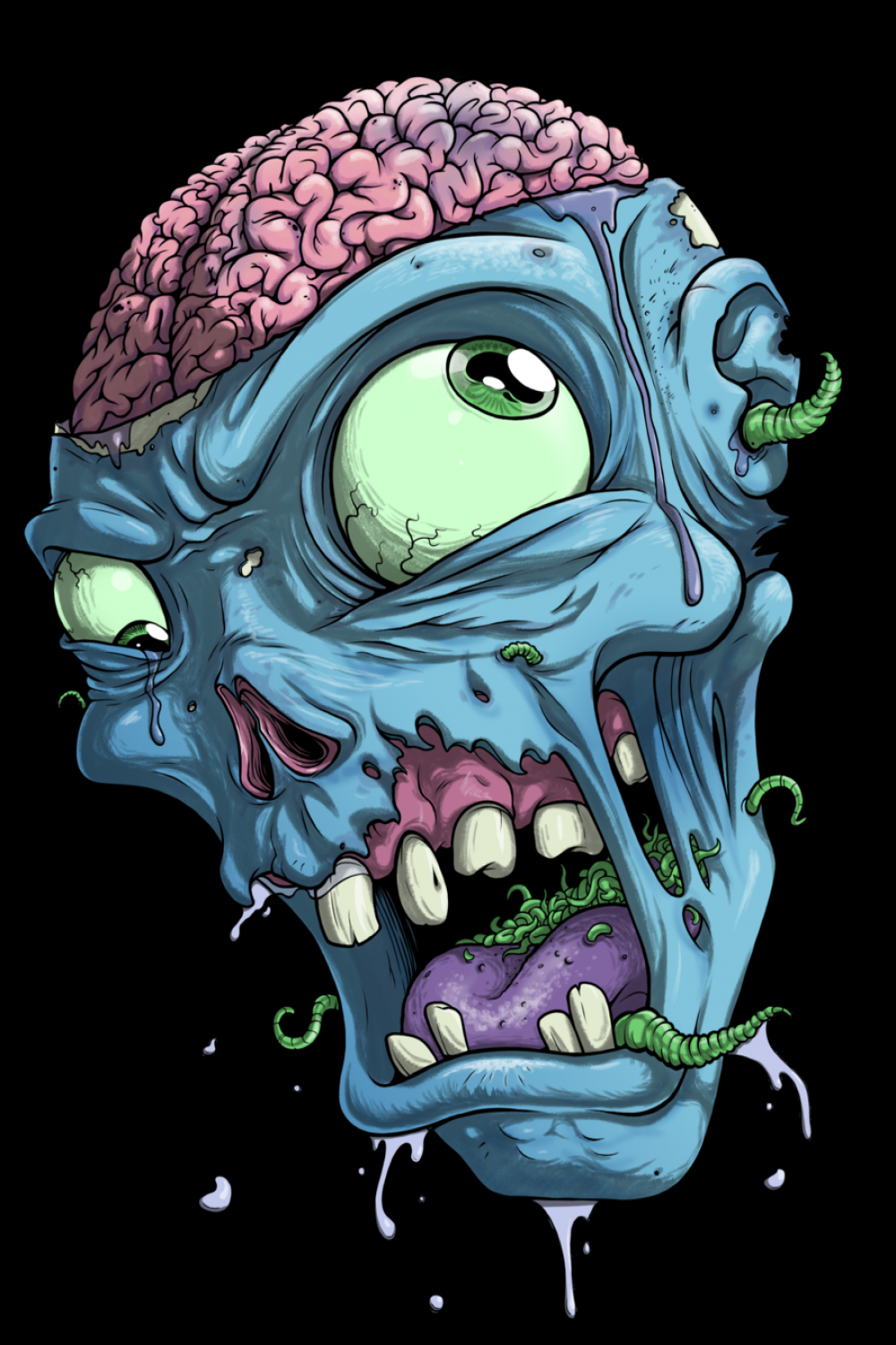 zombie head - Google Search  Zombie drawings, Graffiti cartoons