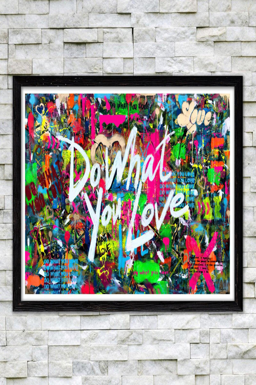 ZZBD Do What You Love Graffiti Wall Art Motivational Slogan Abstract Poster  Painting On Canvas Prints Fabric Pictures For Room xcm Frameless