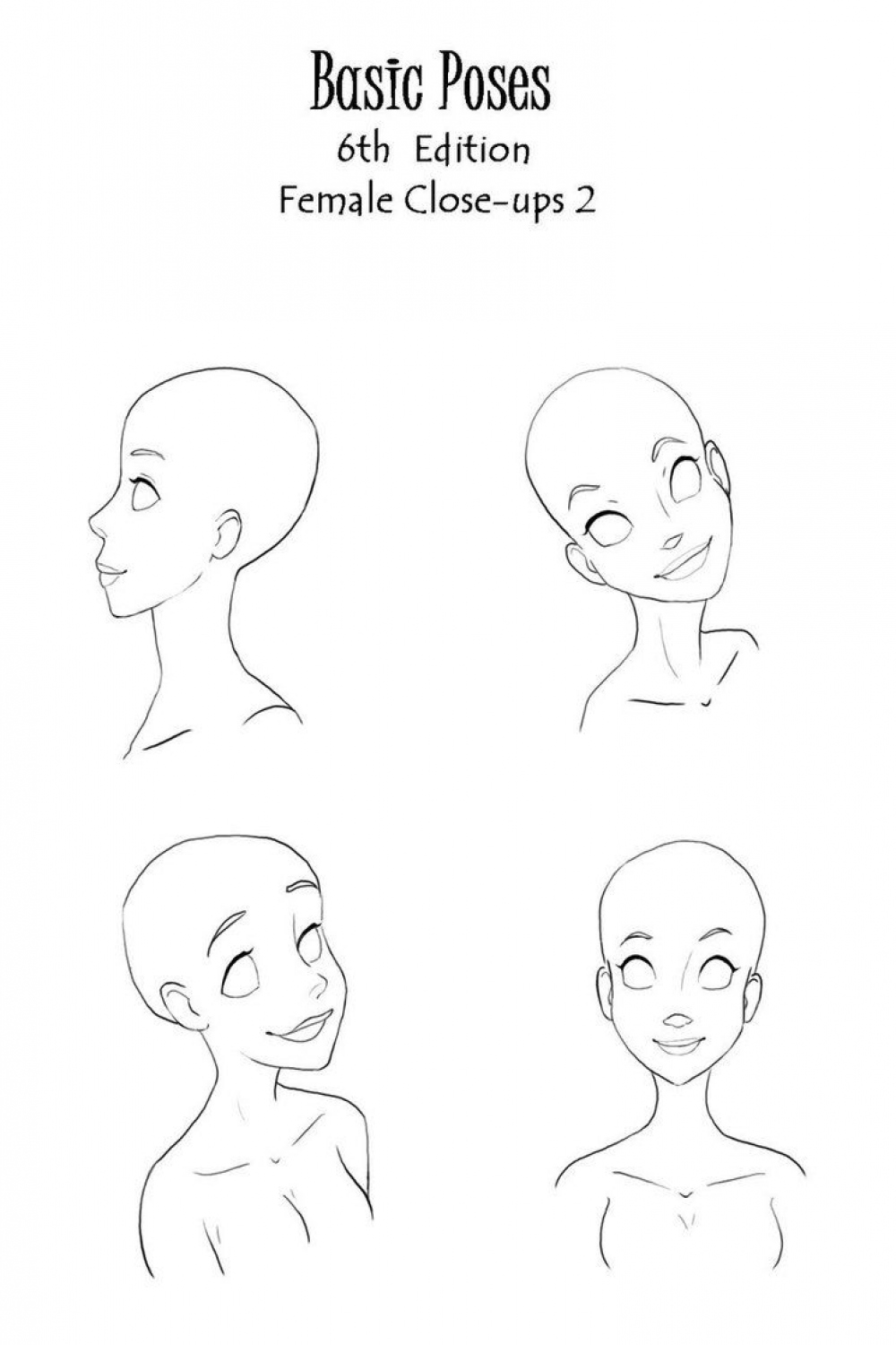 A bunch of different noses in anime style