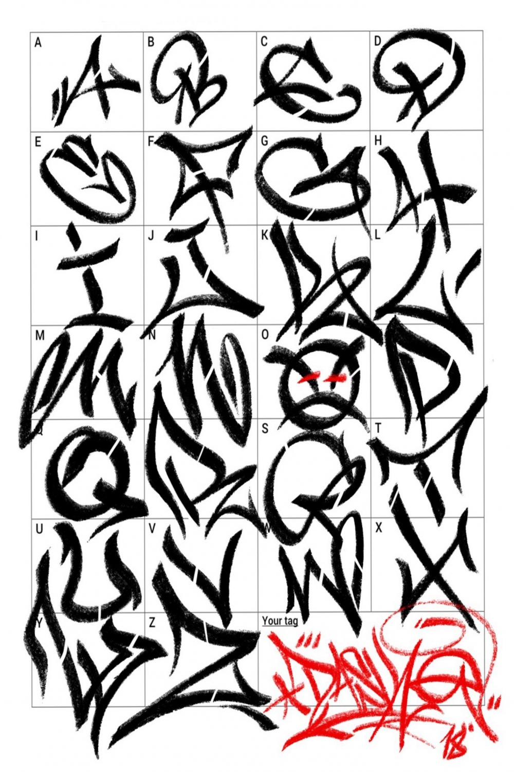 abecedario en graffiti - Buscar con Google  Graffiti lettering