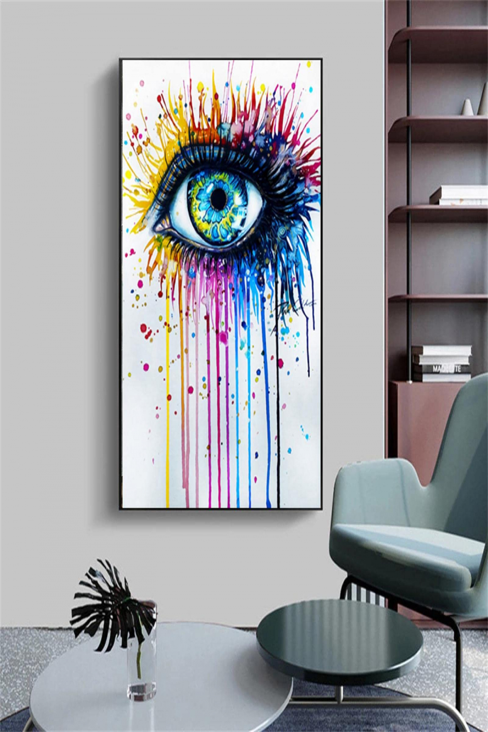 Abstract Graffiti Art Eye Tears Canvas Painting Wall Art Poster Print Wall  Pictures for Living Room Bedroom Home Decor  x  cm ( x  inches) No