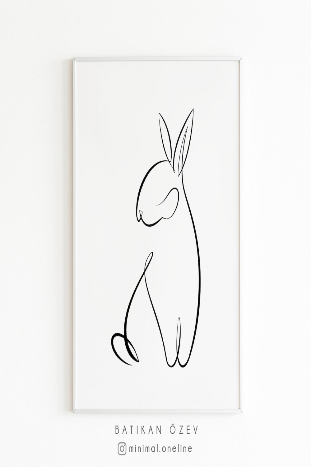 Abstract Rabbit Figure Art, Rabbit Drawing, One Line Drawing