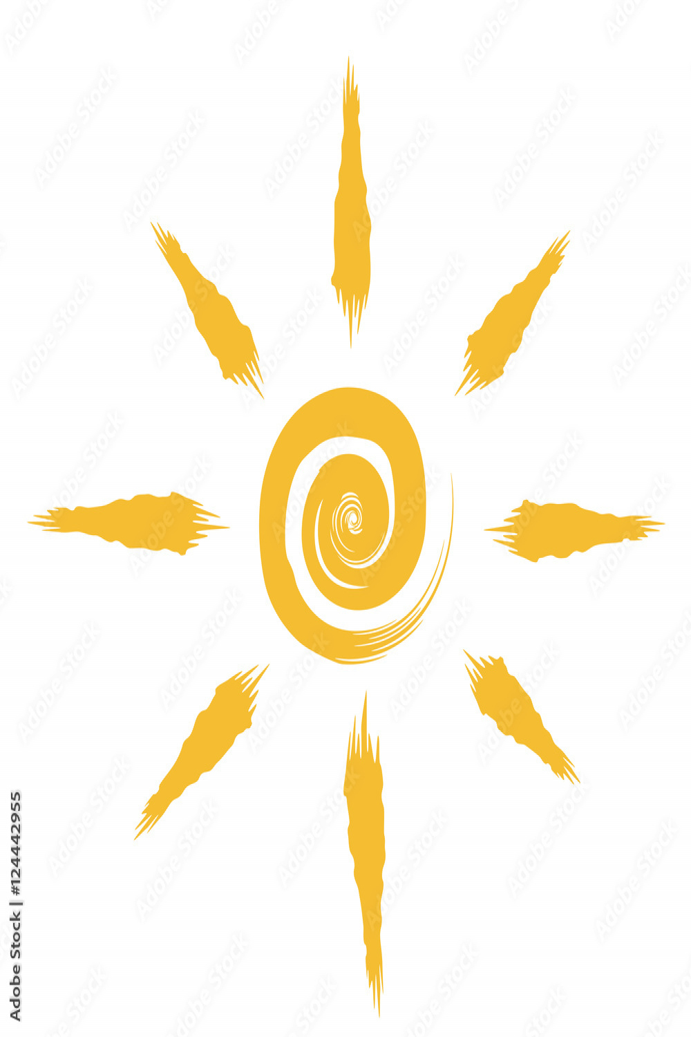 Abstract sun drawing Stock Vector  Adobe Stock