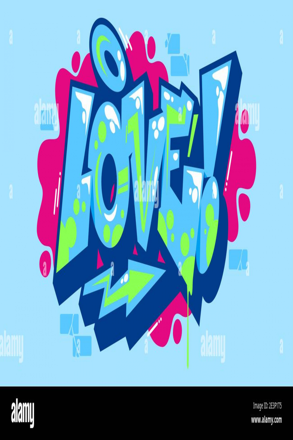 Abstract Word Love Graffiti Style Font Lettering