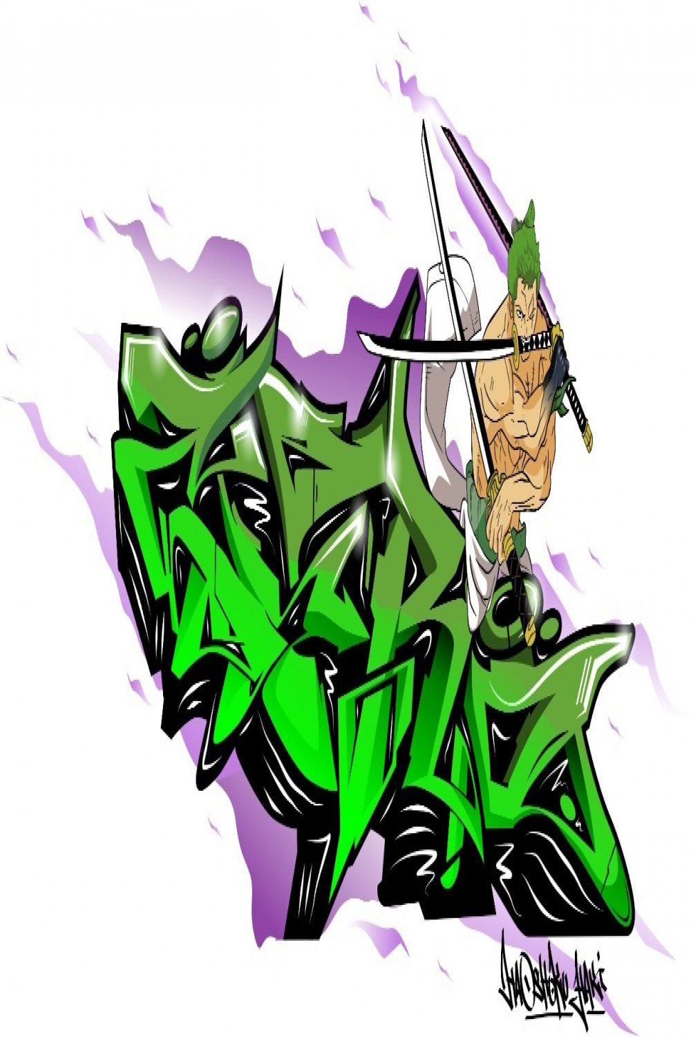 ArtStation - zoro concept version graffiti letters