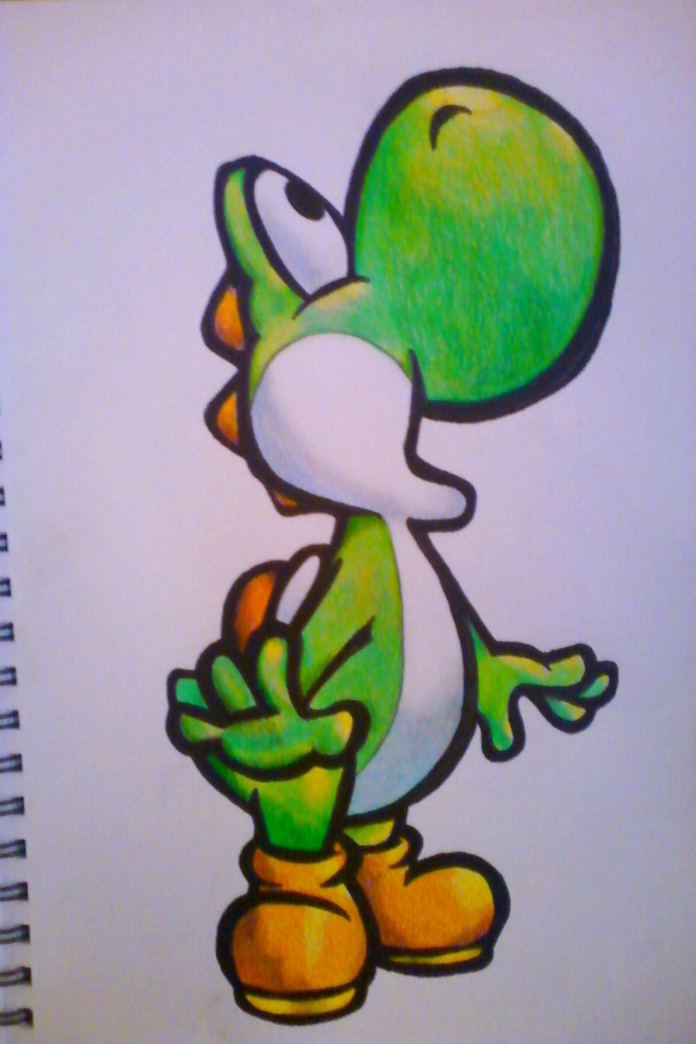 Awesome Yoshi drawing by my friend Zowie! <  Yoshi drawing