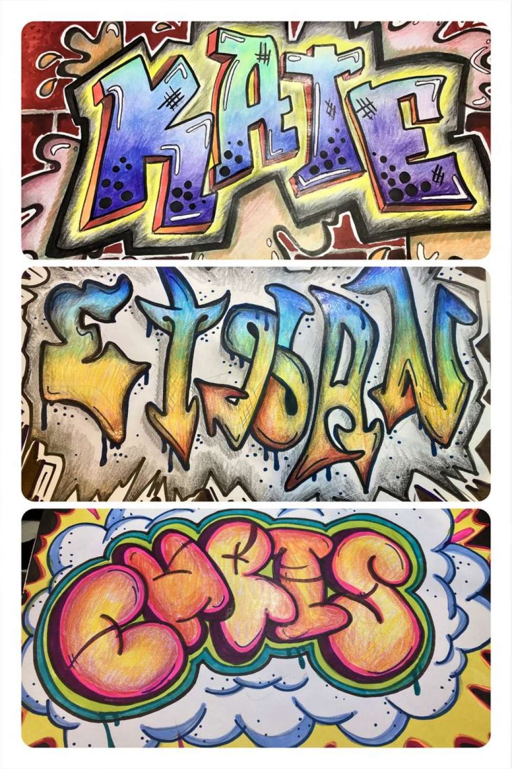 BACK TO SCHOOL Graffiti Name Designs! Middle School & High School