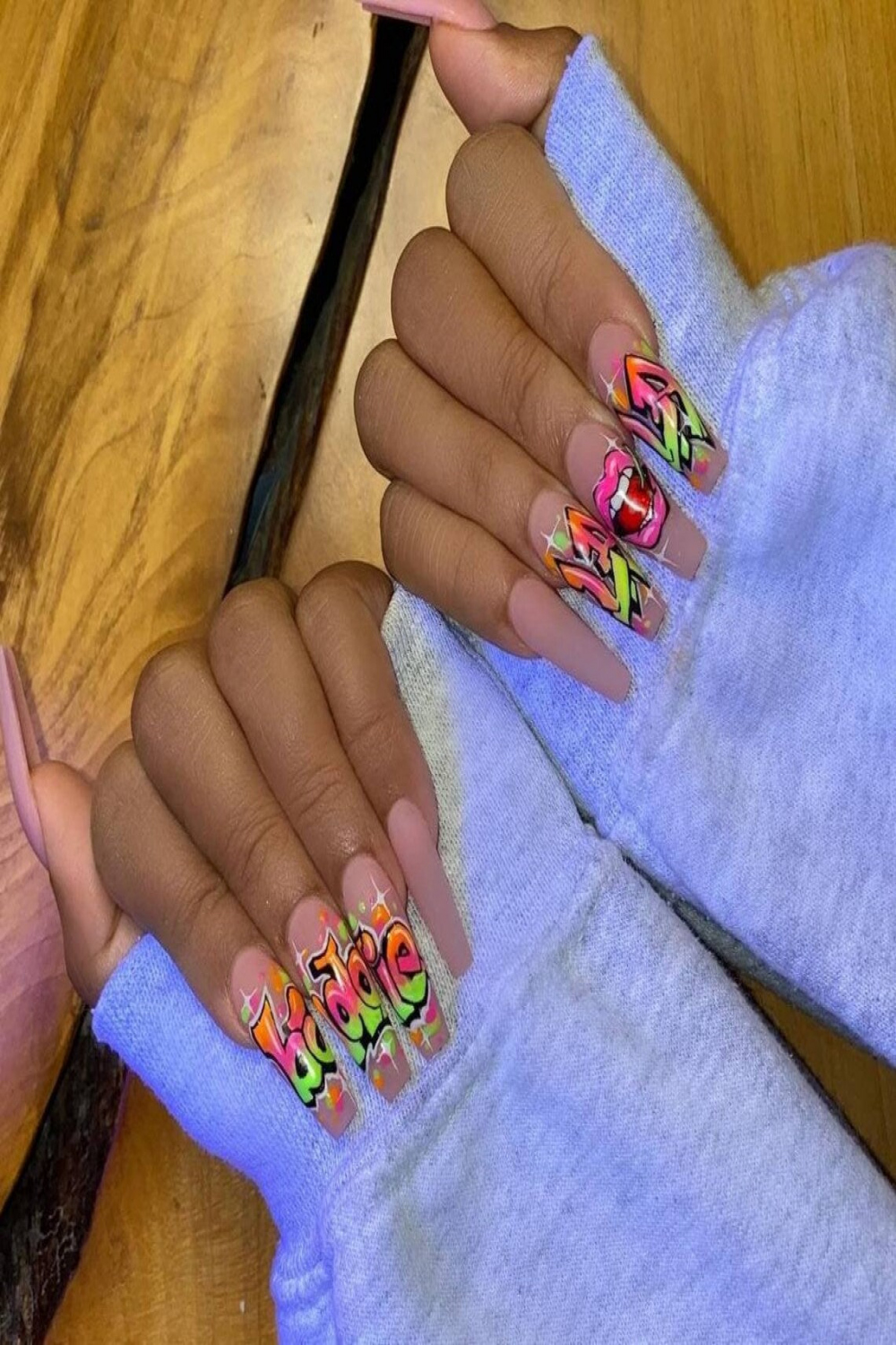 Baddie Graffiti Nail Sticker