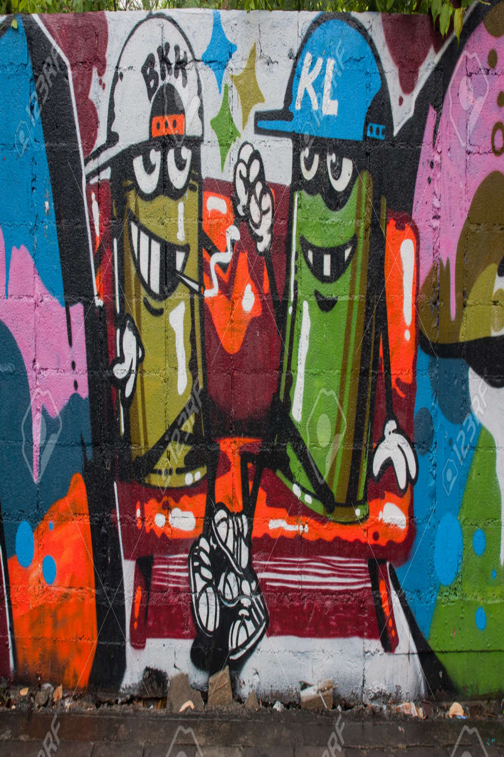 BANGKOK,THAILAND-June  : Street Art Graffiti