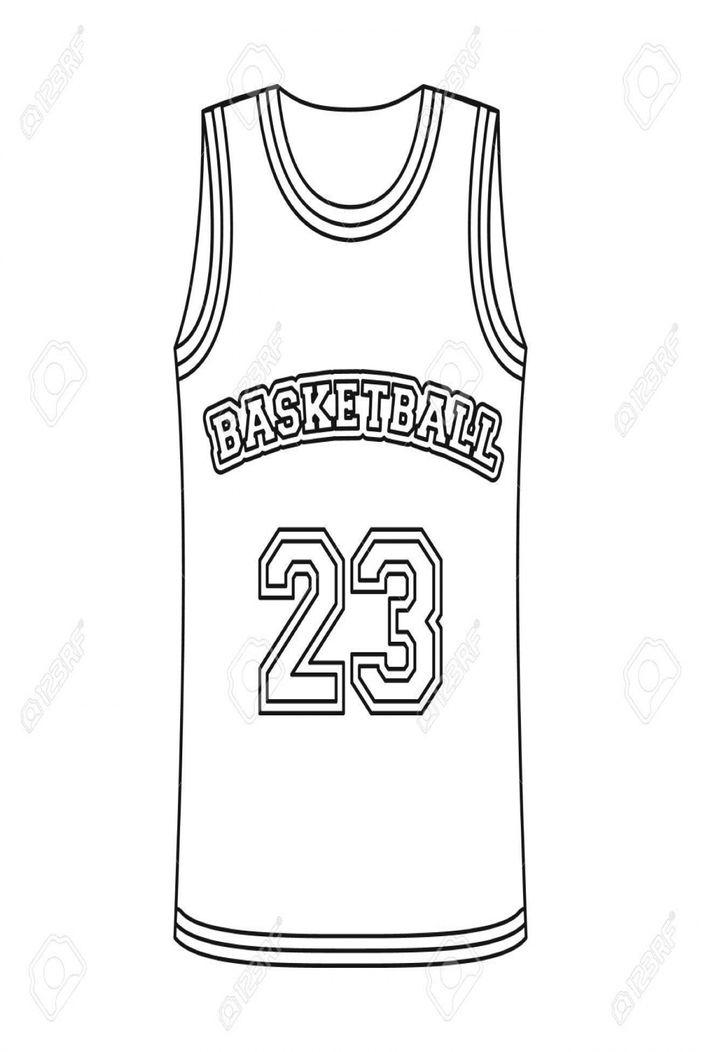 Basketball Jersey Einzelne Ikone Des Basketballs Im