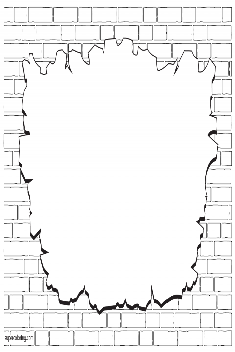 Blank Graffiti Wall for Drawing  Free Printable Papercraft Templates