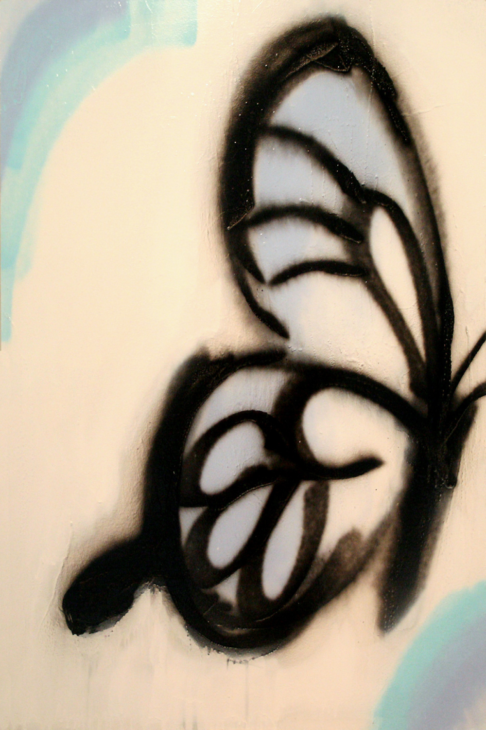 Blue Butterfly,  Graffiti Art Contest entry  Ann Arbor