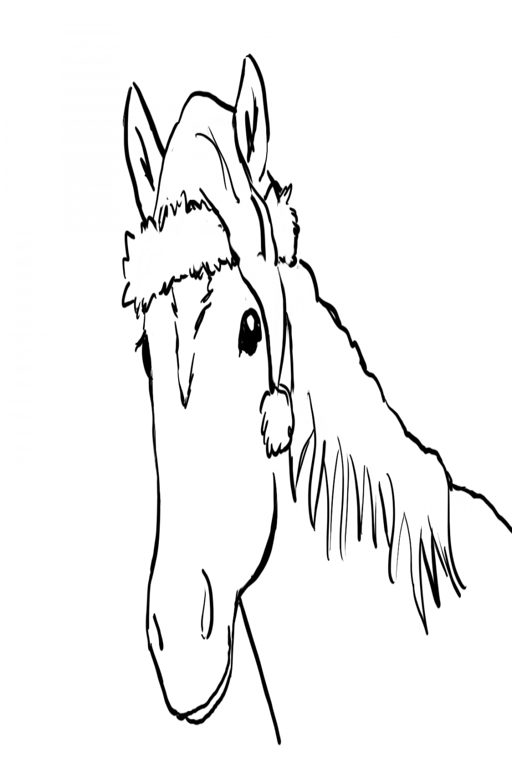 Christmas Horse Coloring Page - Art Starts