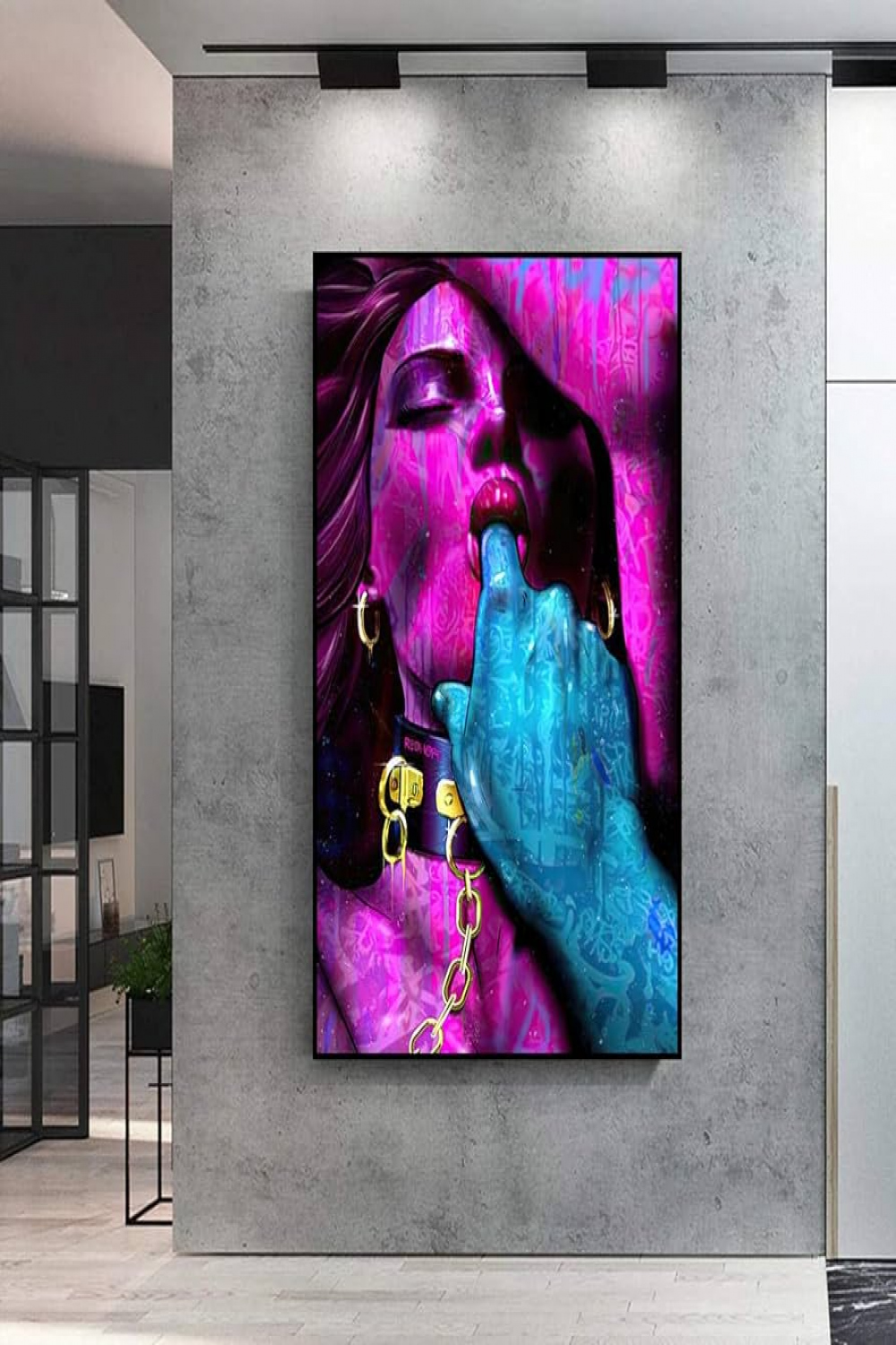 Colorful Graffiti Sexy Women Lovers Poster Couple Love Hug Poster Abstract  Make Love Kiss Passion Poster Romantic Bedroom Bedside Wall Decor Canvas