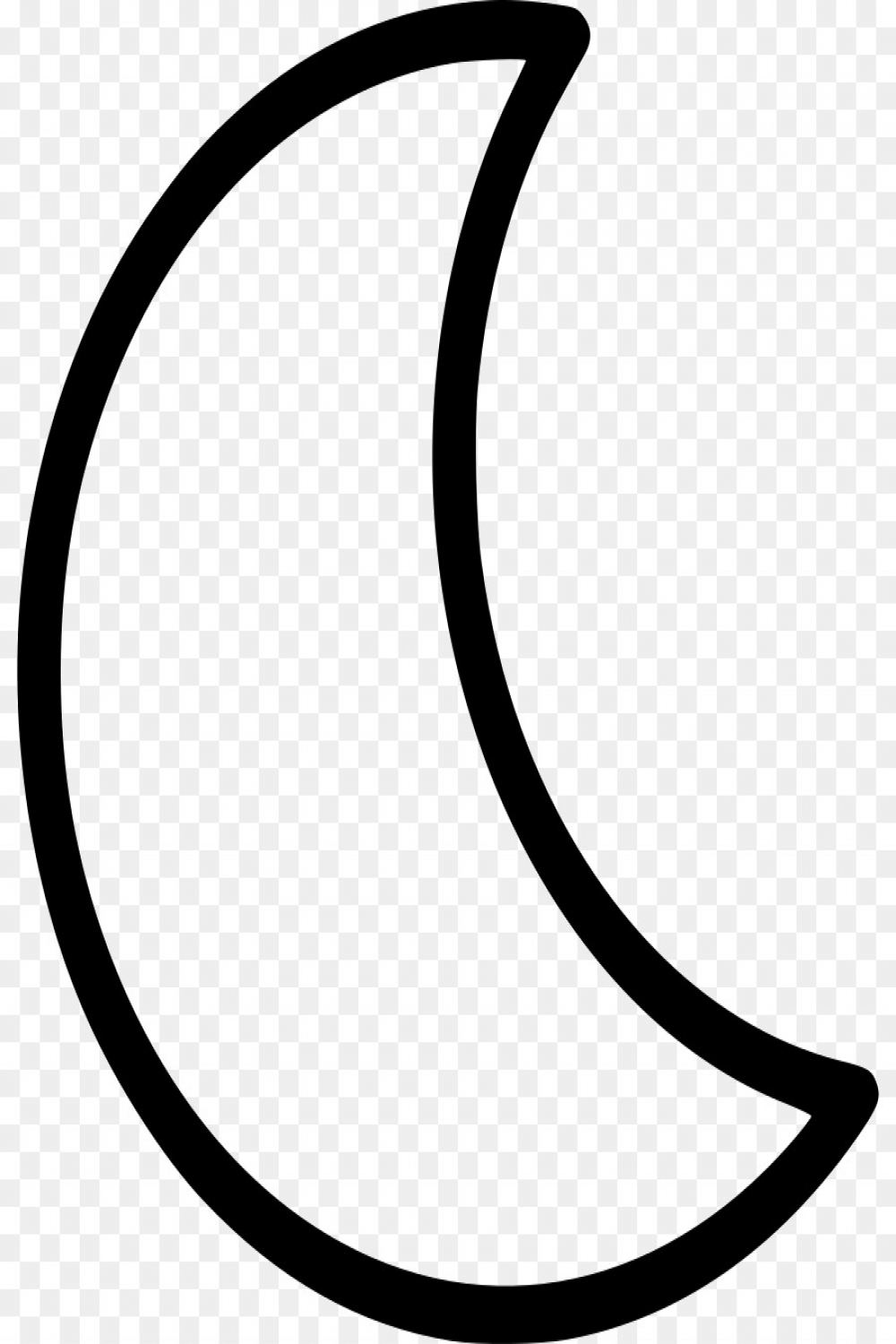 Crescent Moon Drawing png download -  - Free Transparent