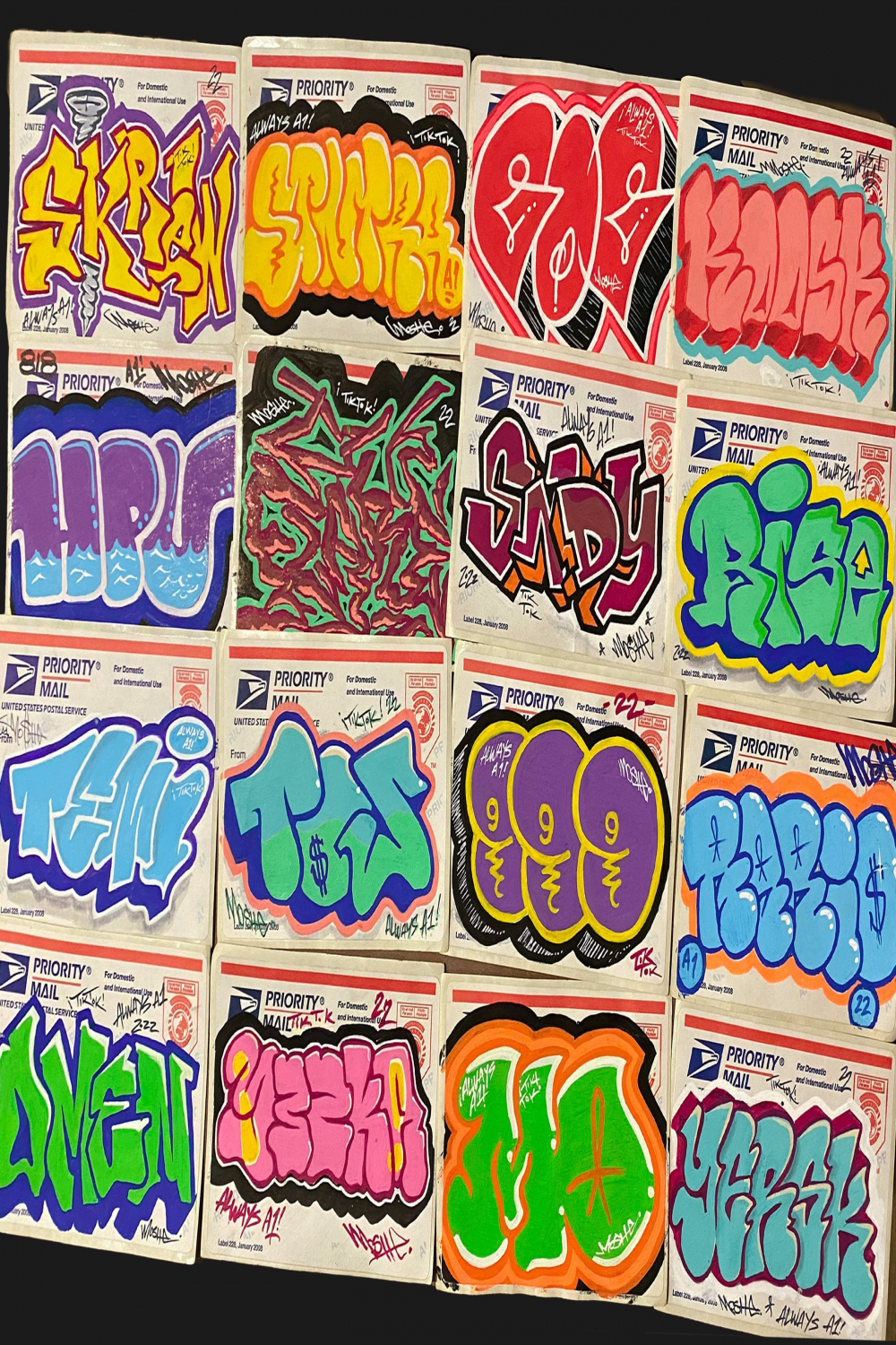 Custom Graffiti Sticker your Name/tag Tiktok Feature A USPS