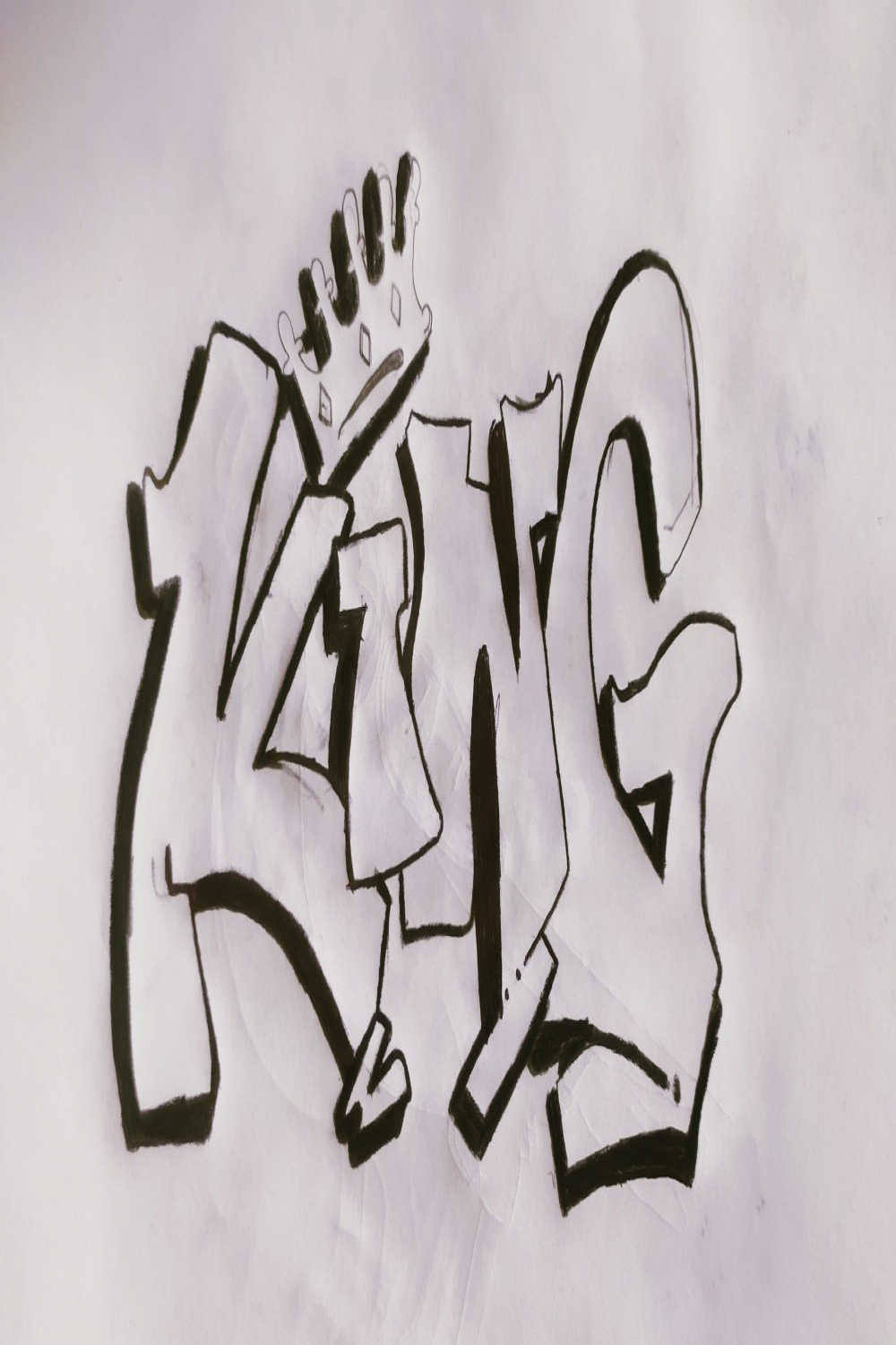 Desenho escrito King(Graffiti)