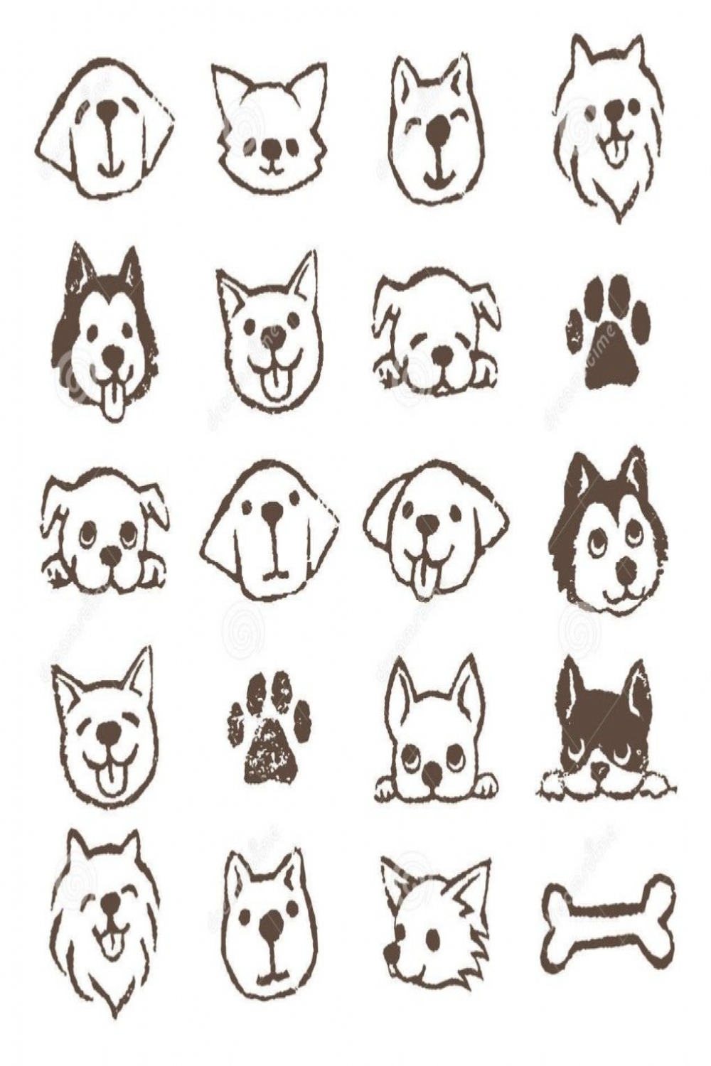 Dog Doodles  Dog icon, Dog illustration, Dog drawing