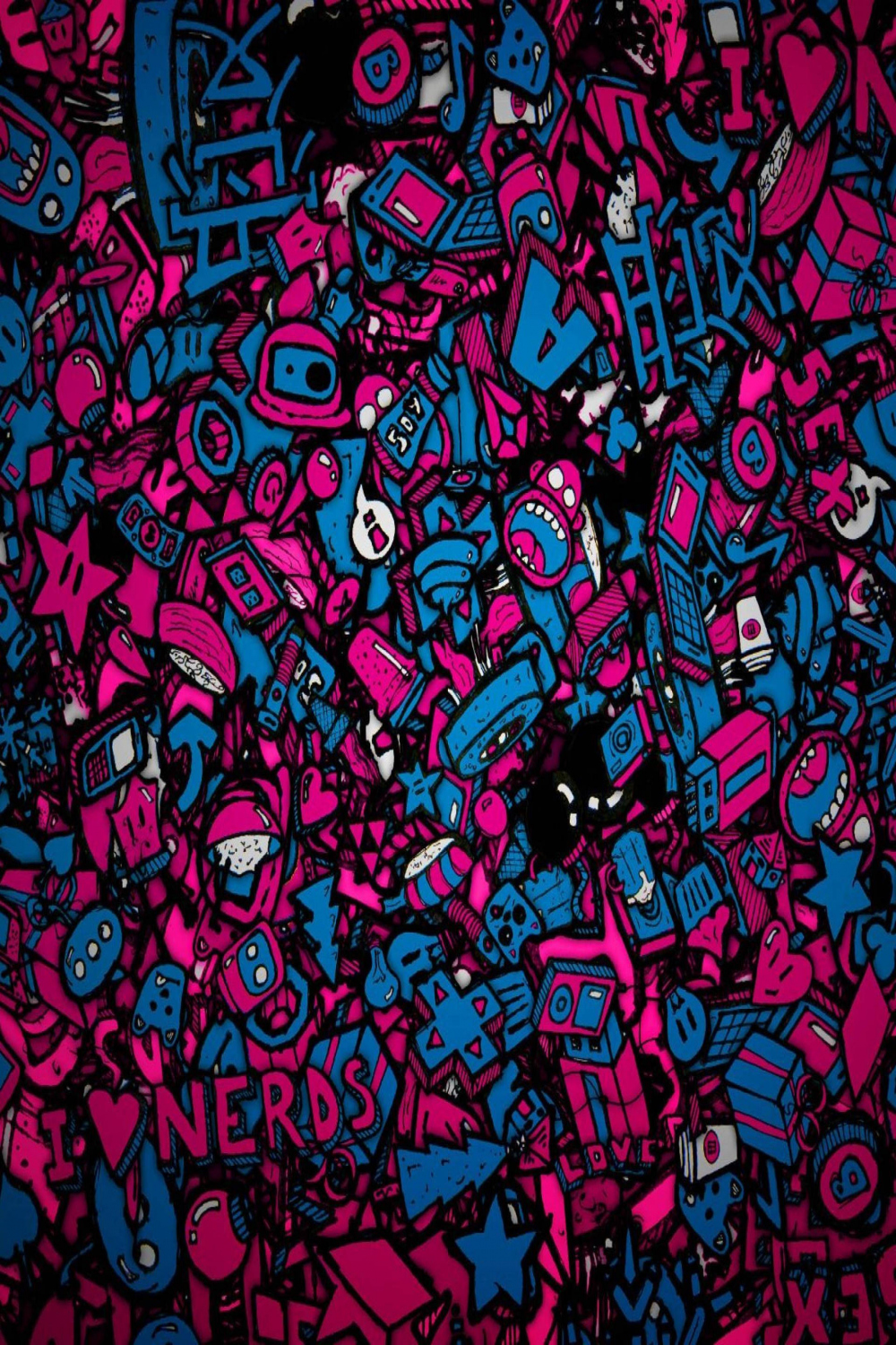 Download Blue And Pink Graffiti Free iPad Wallpaper  Wallpapers