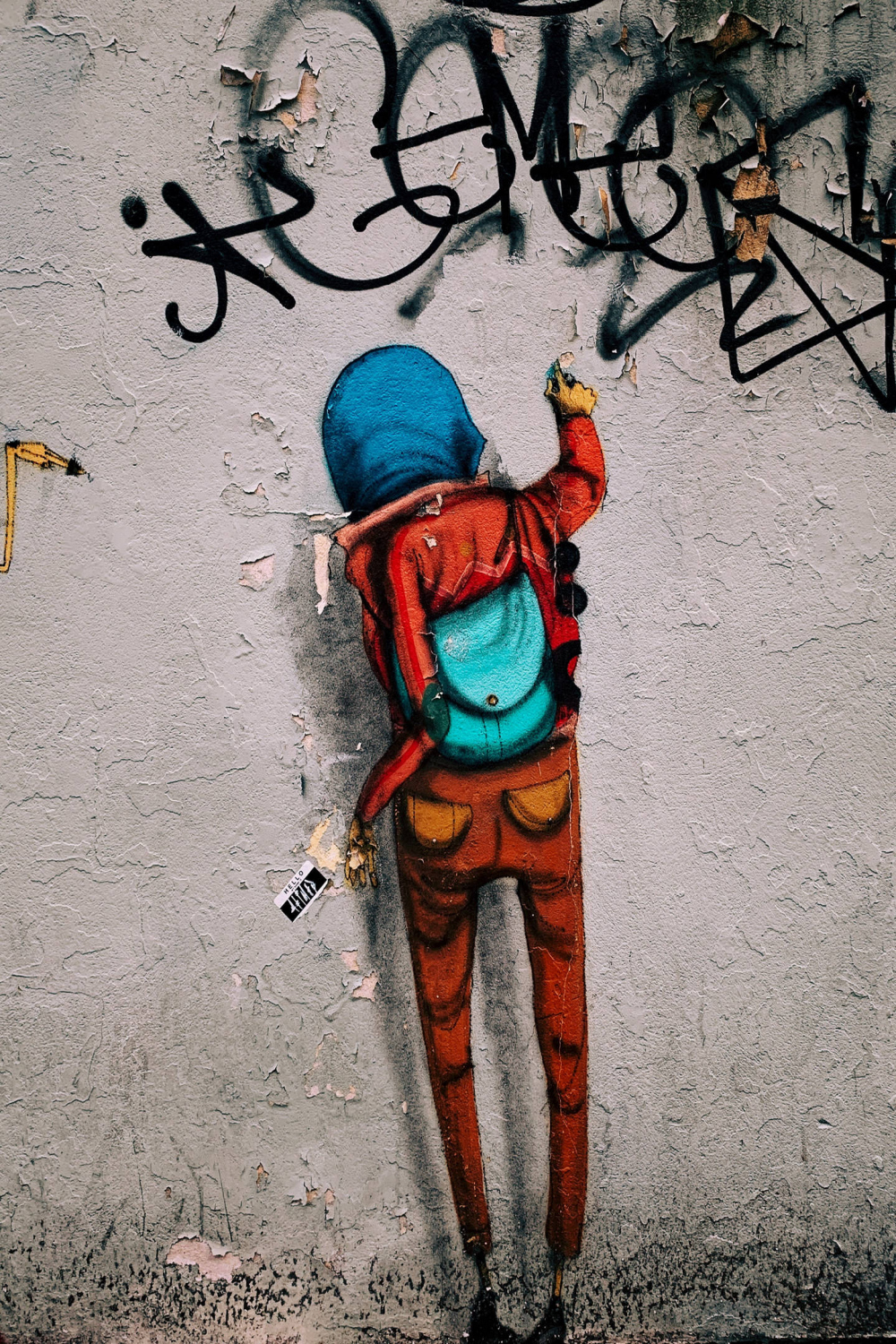 Download Kid Doing Wall Graffiti Iphone Wallpaper  Wallpapers