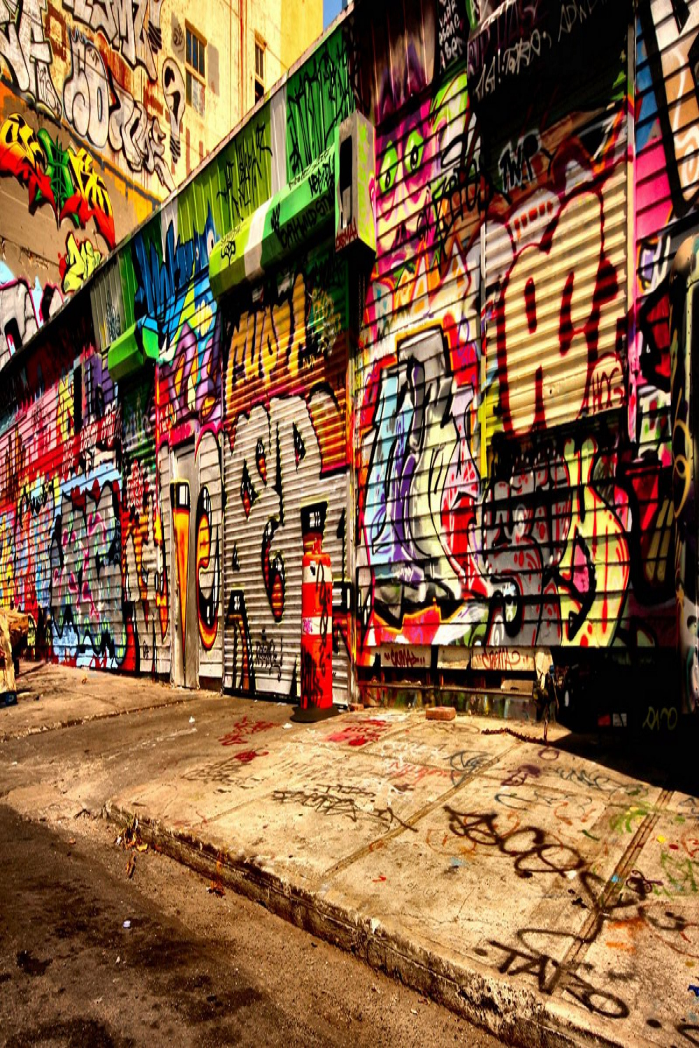 Download wallpaper x graffiti, asphalt, wall widescreen