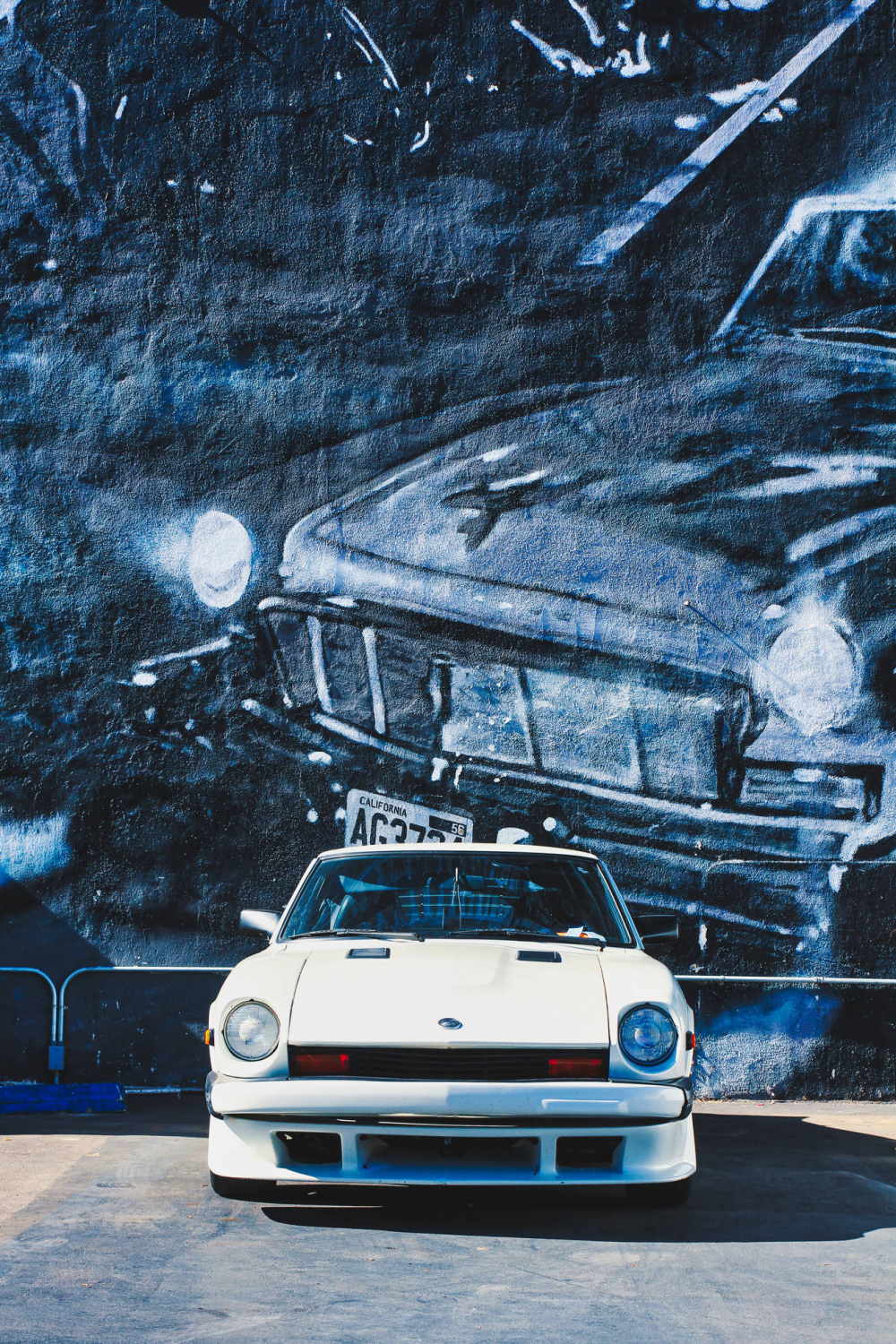 Download White Car Wall Graffiti iPhone Wallpaper  Wallpapers