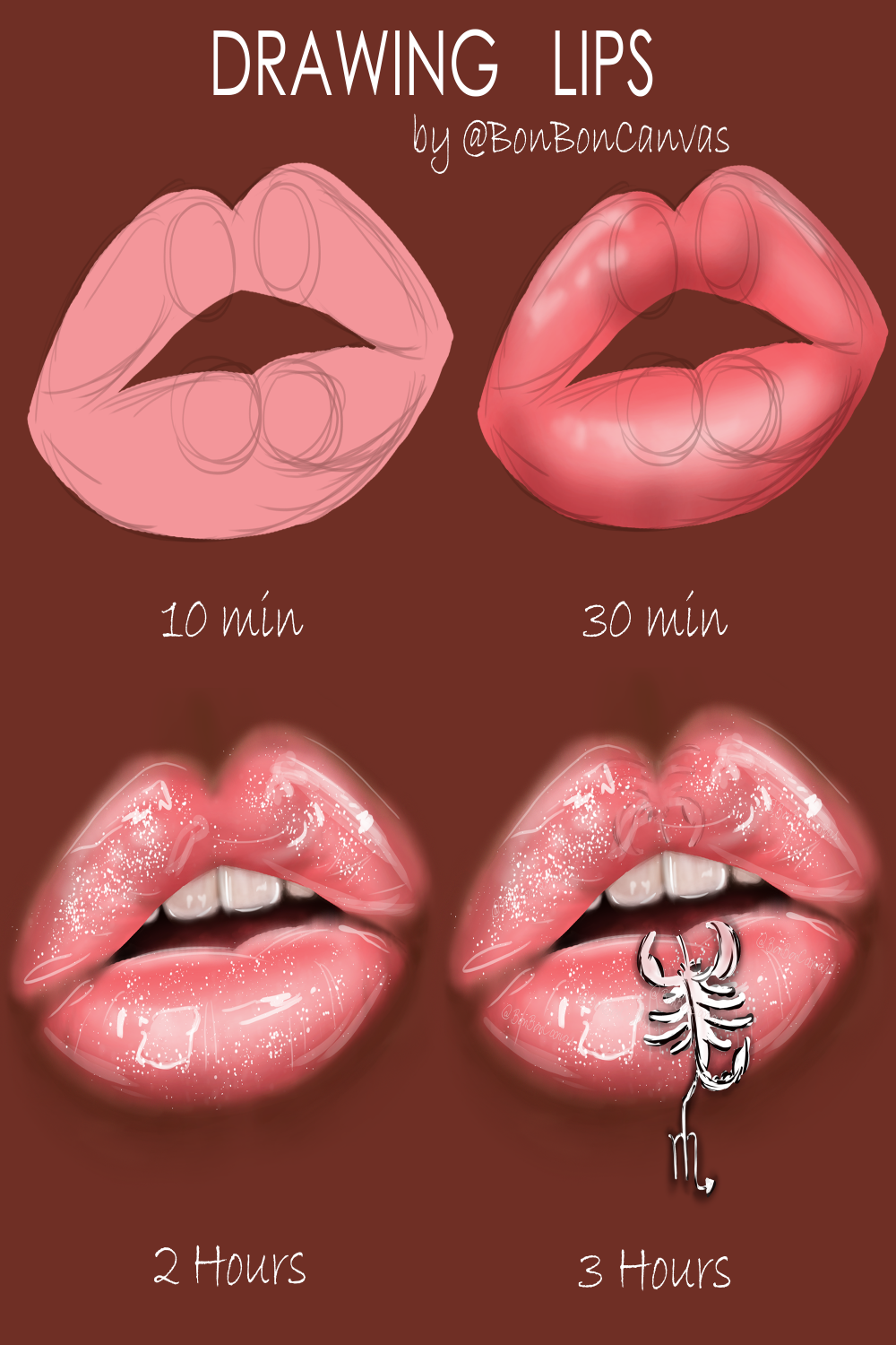 Drawing Lips Progress Snap Shots  Lips drawing, Color splash, Lip art