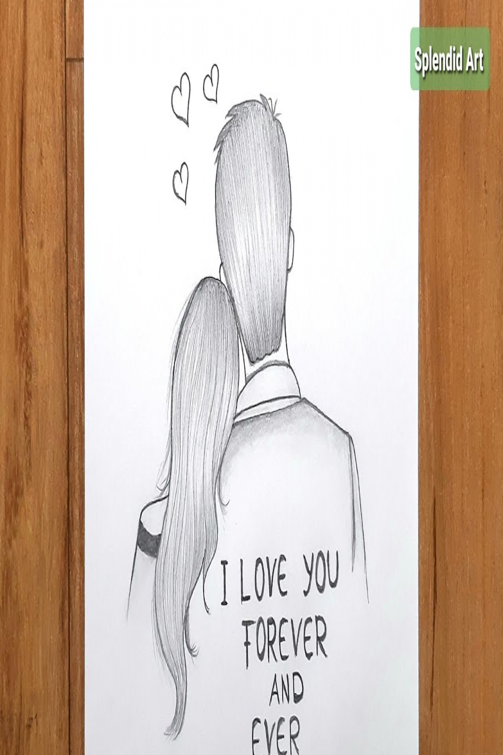 Drawing young loving couple - simple and easy