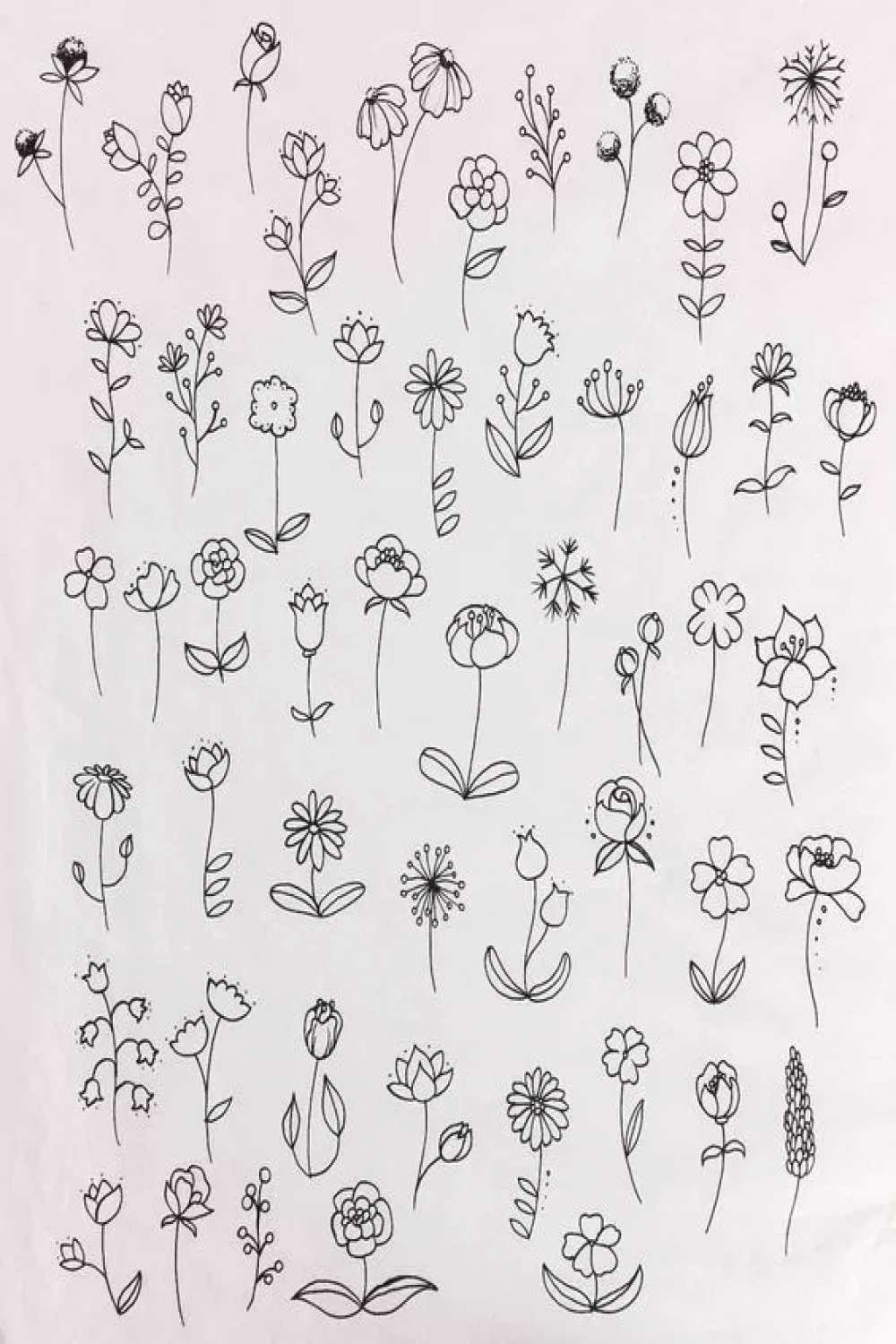 Easy Flower Drawing Ideas  Easy flower drawings, Flower