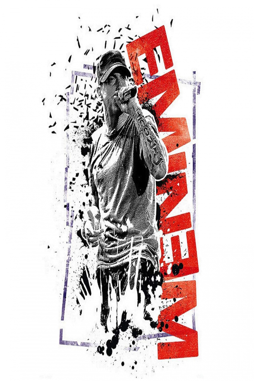 Eminem Graffiti Music Poster Nice Bedroom Decor Retro Fashion Wall