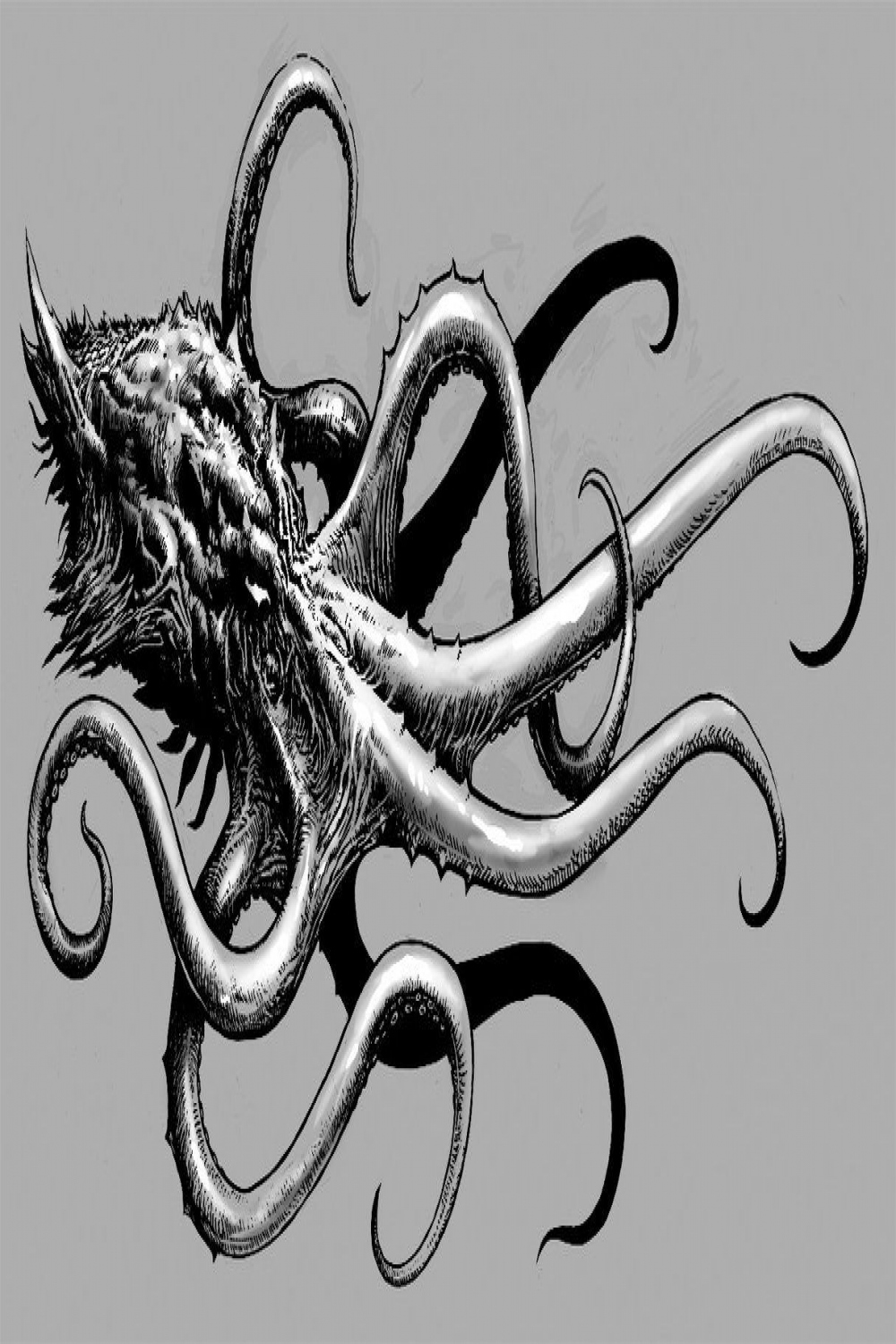 Evil Octopus Drawing - Bing Images  Octopus drawing, Sea monster