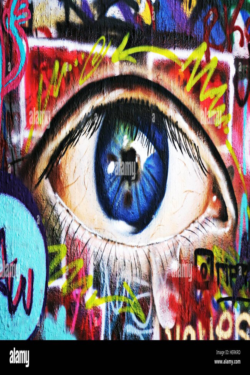 Eye graffiti hi-res stock photography and images - Alamy