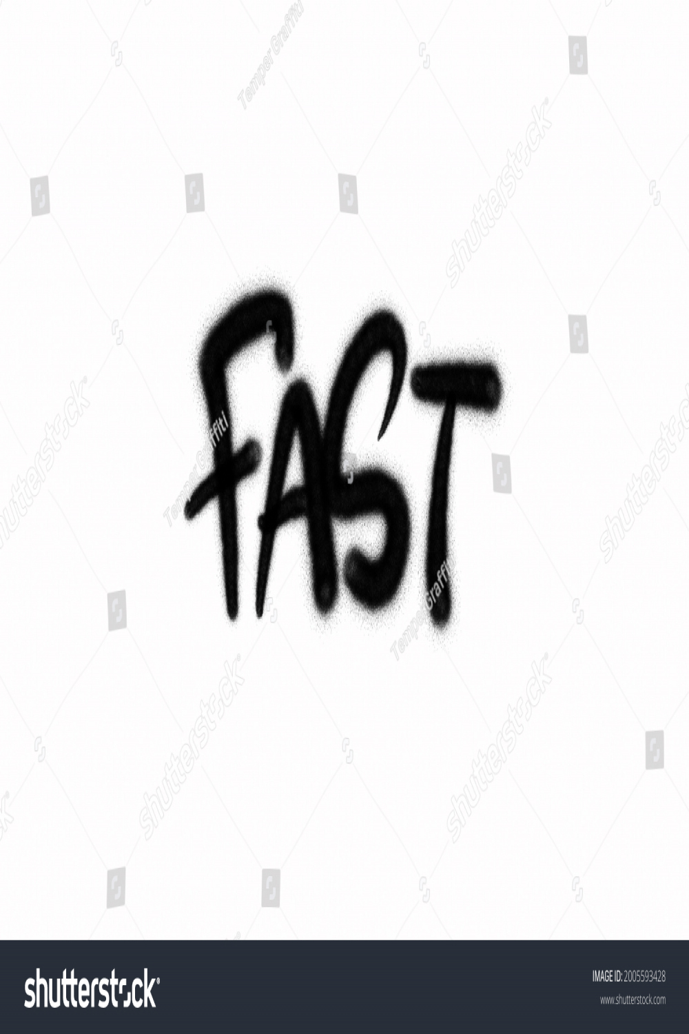 Fast Graffiti Spray Can Style Handwriting Stock Illustration