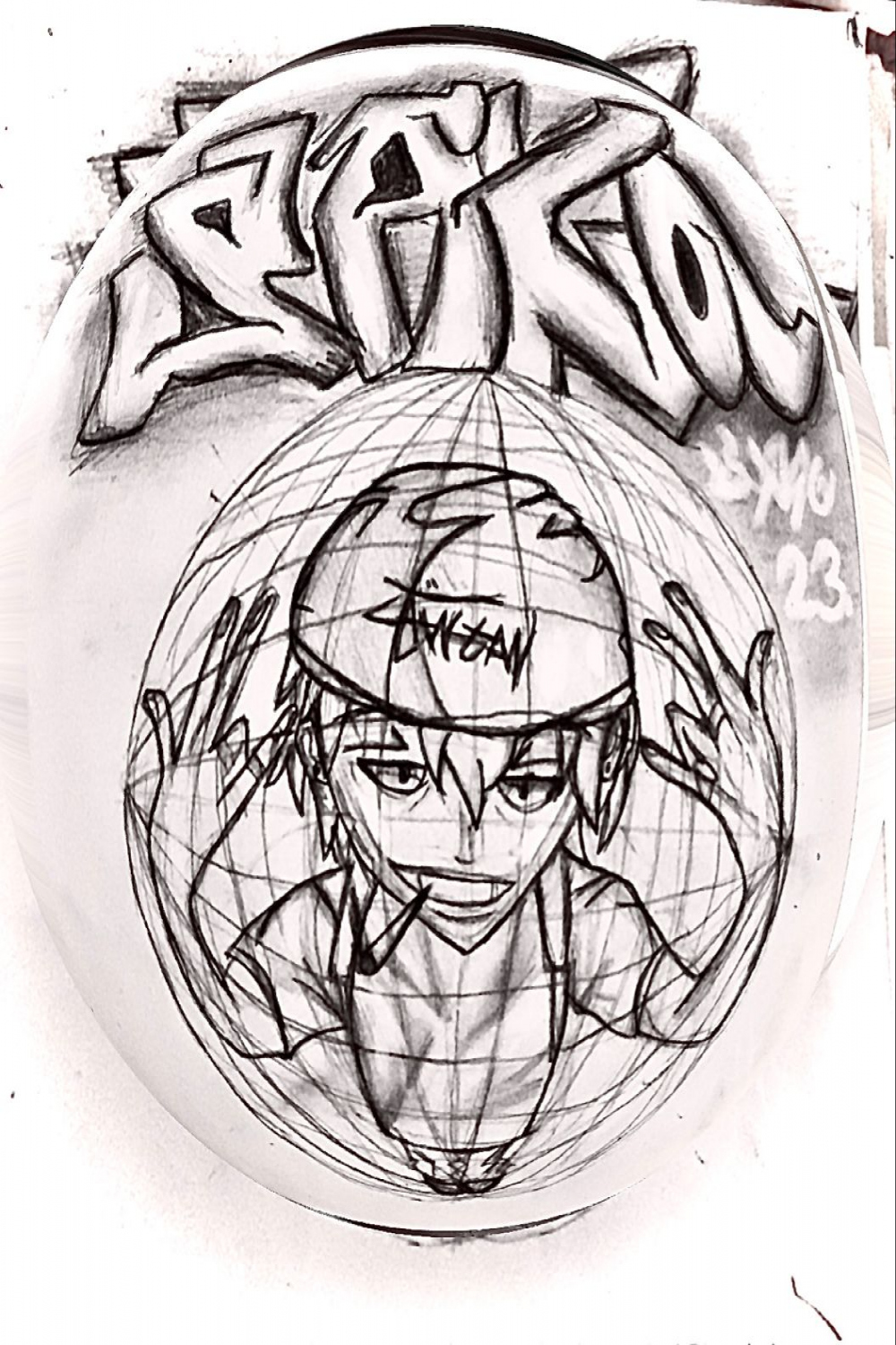 fish eye perspective yk sketch drawing in 03  Drawn fish