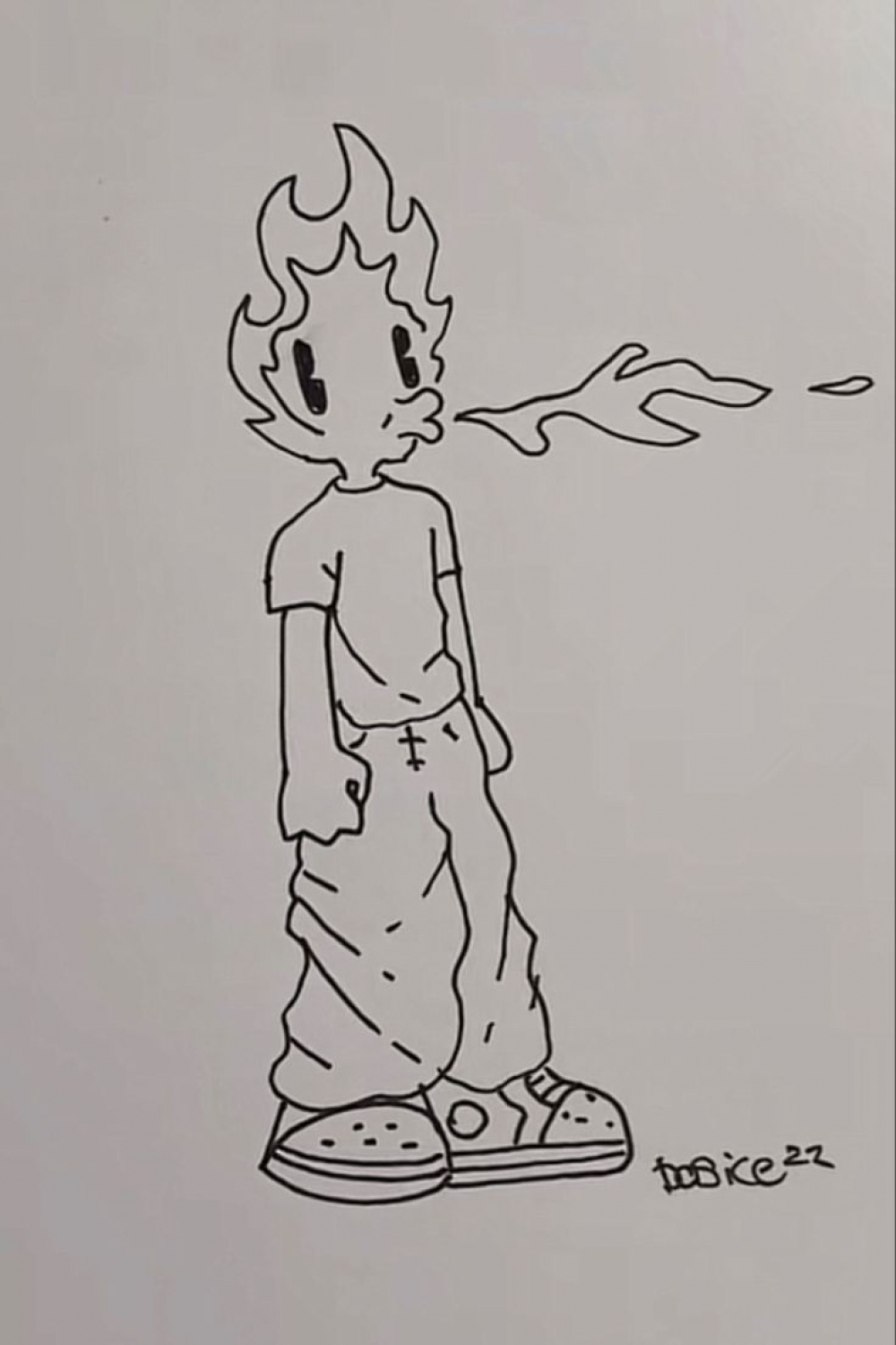 flame guy- dosice  Easy graffiti drawings, Graffiti style art