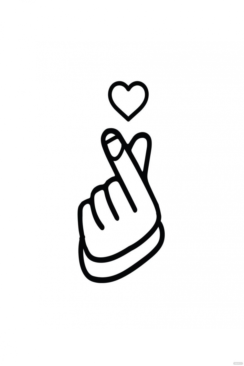 Free Hand Finger Heart Drawing - Download in PDF, Illustrator, EPS