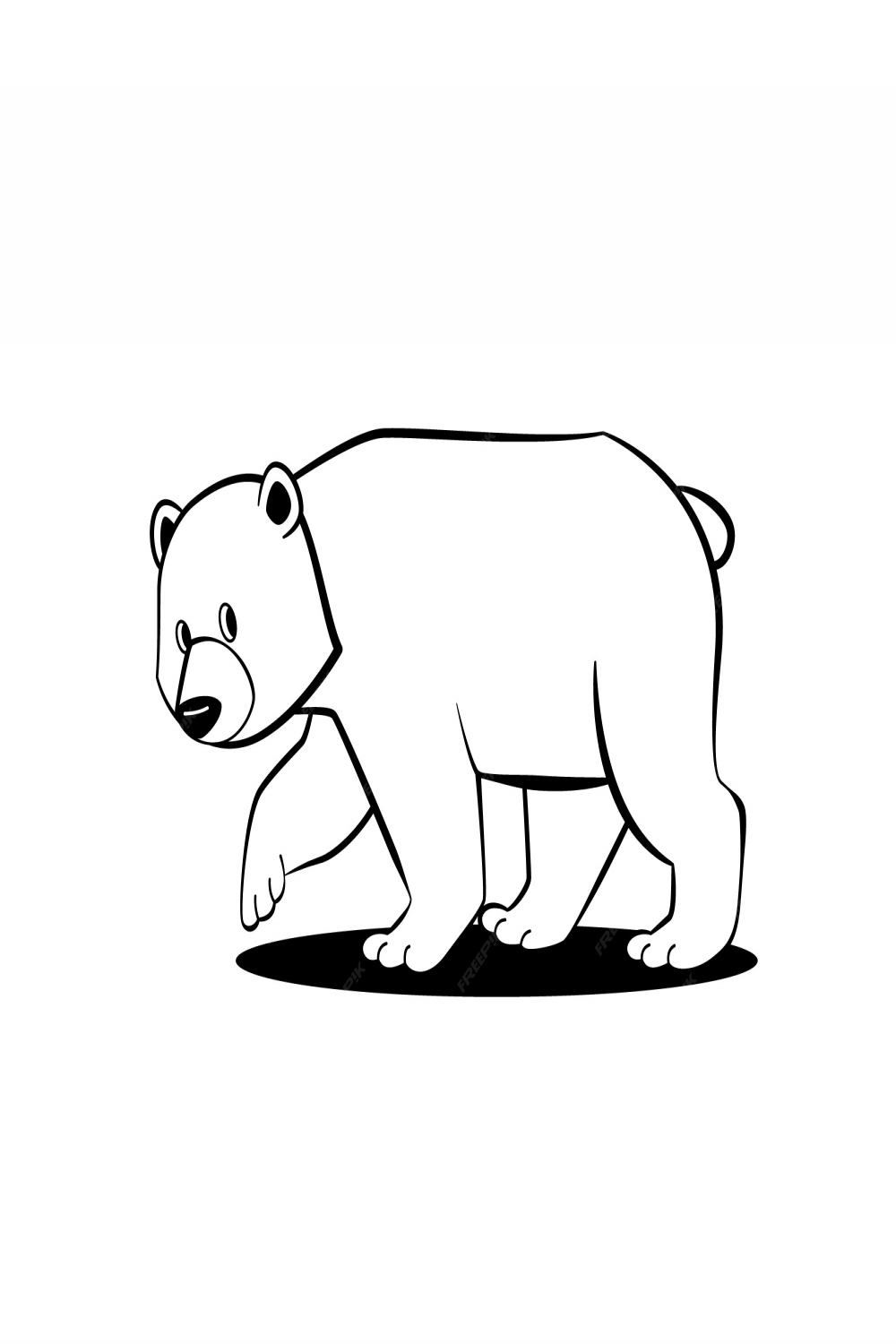 Free Vector  Hand drawn bear outline illustration