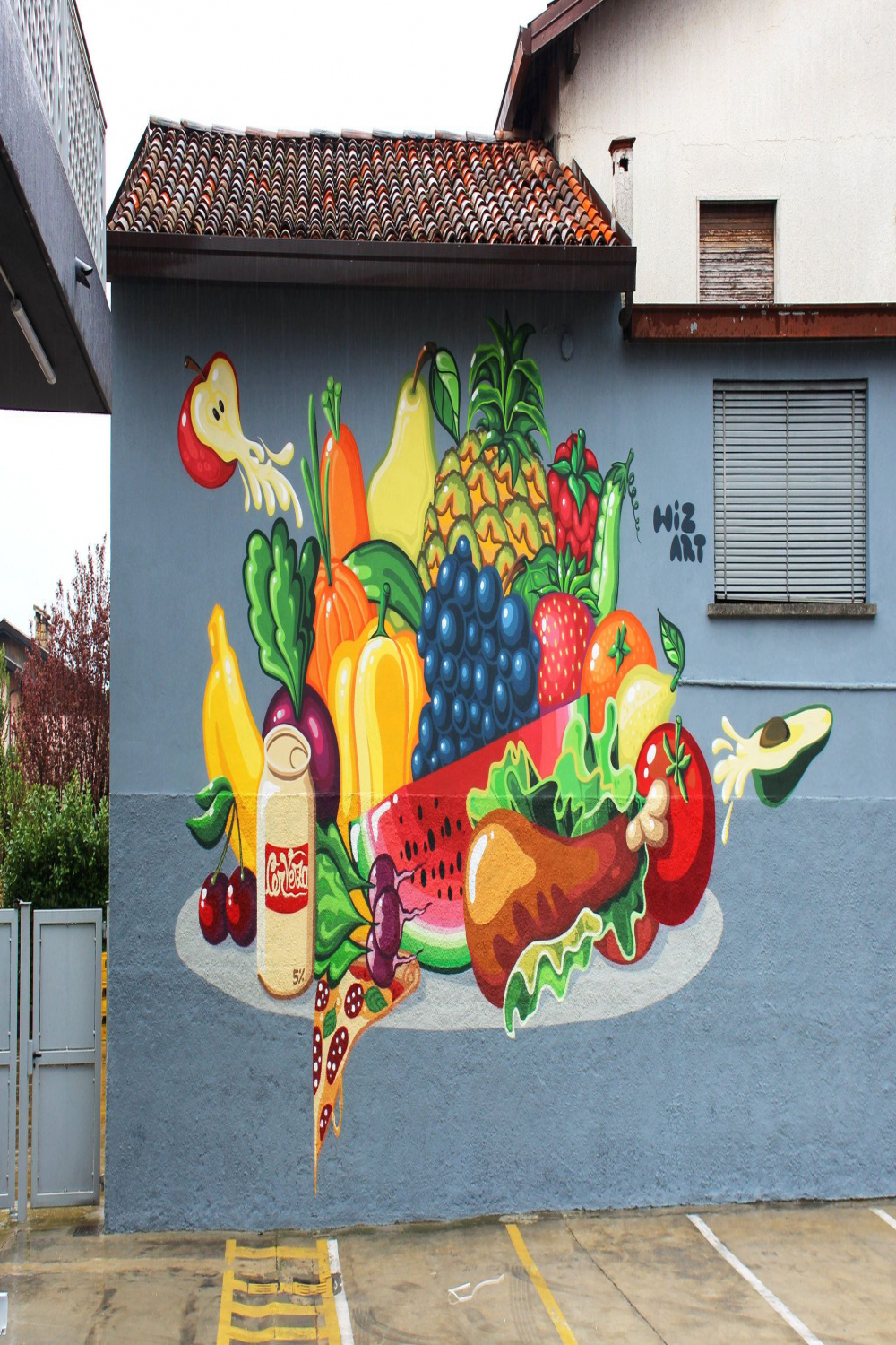 Fruits and something else - by WIZ ART  Food wall art, Street art