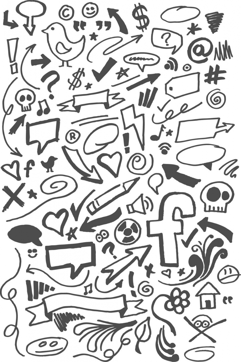 Garabatos a mano alzada en vector (Vector Hand Doodles)  Graffiti