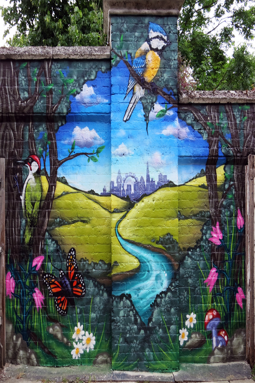 Garden Wall Graffiti Mural