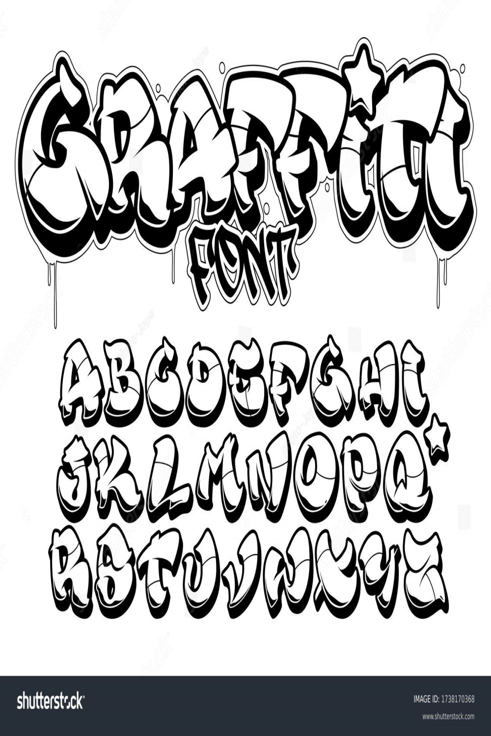 Graffiti Alphabet Font Stock Photos and Pictures - , Images