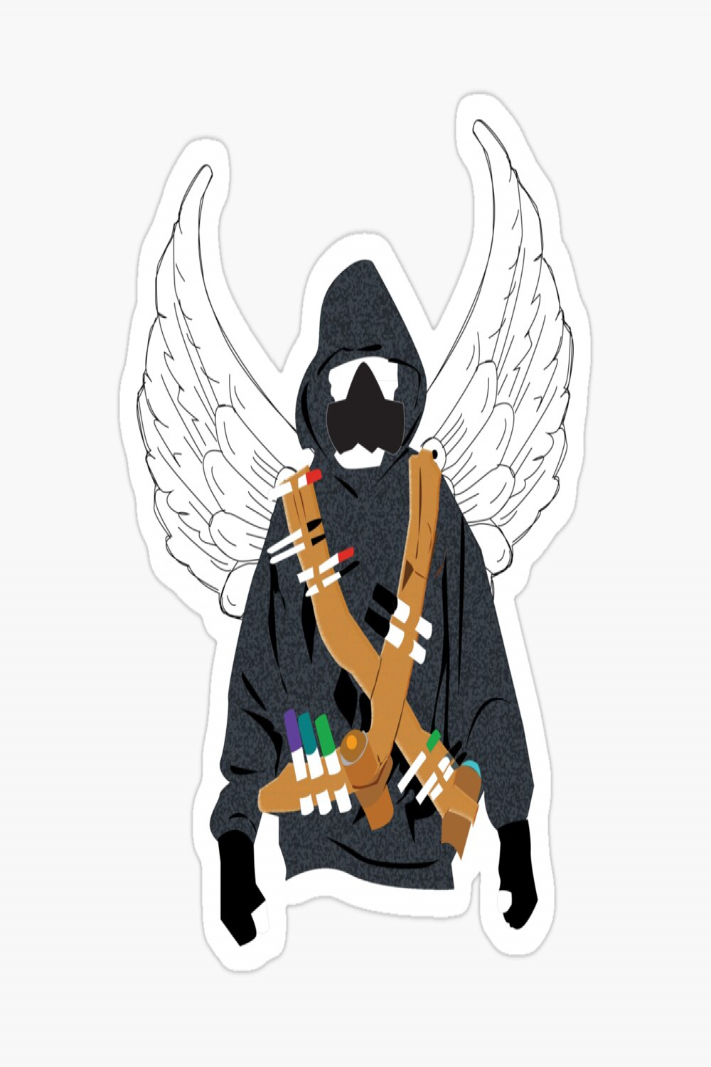 graffiti angel warrior  Art Board Print