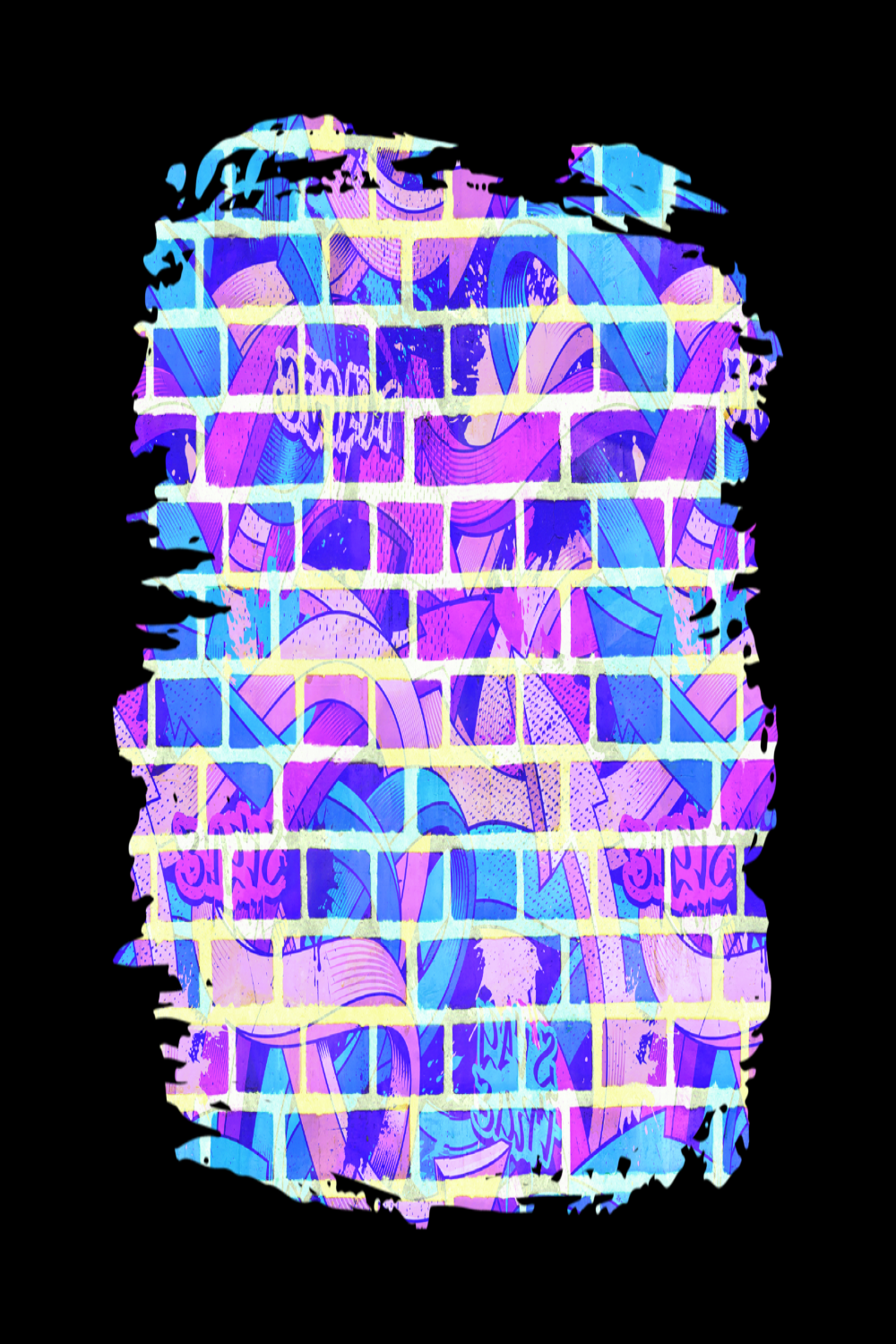 Graffiti Backstein Mauer Sublimation Clip Art png  PNG