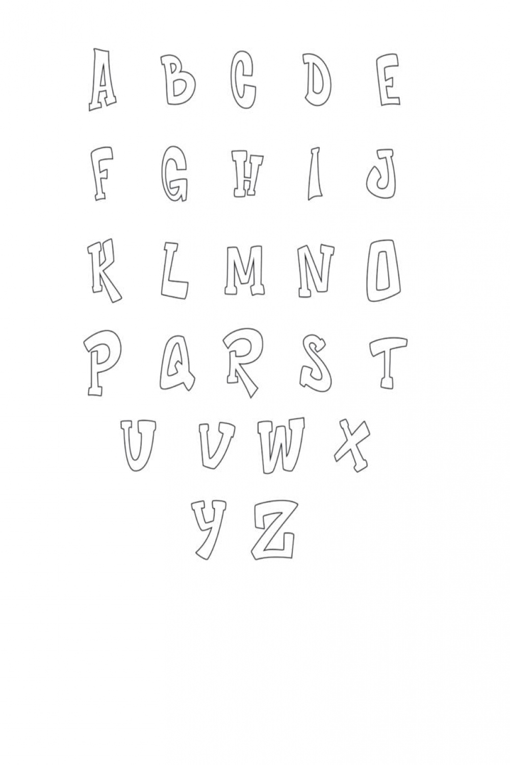 Graffiti Bubble Letters Alphabet Printable - Freebie Finding Mom