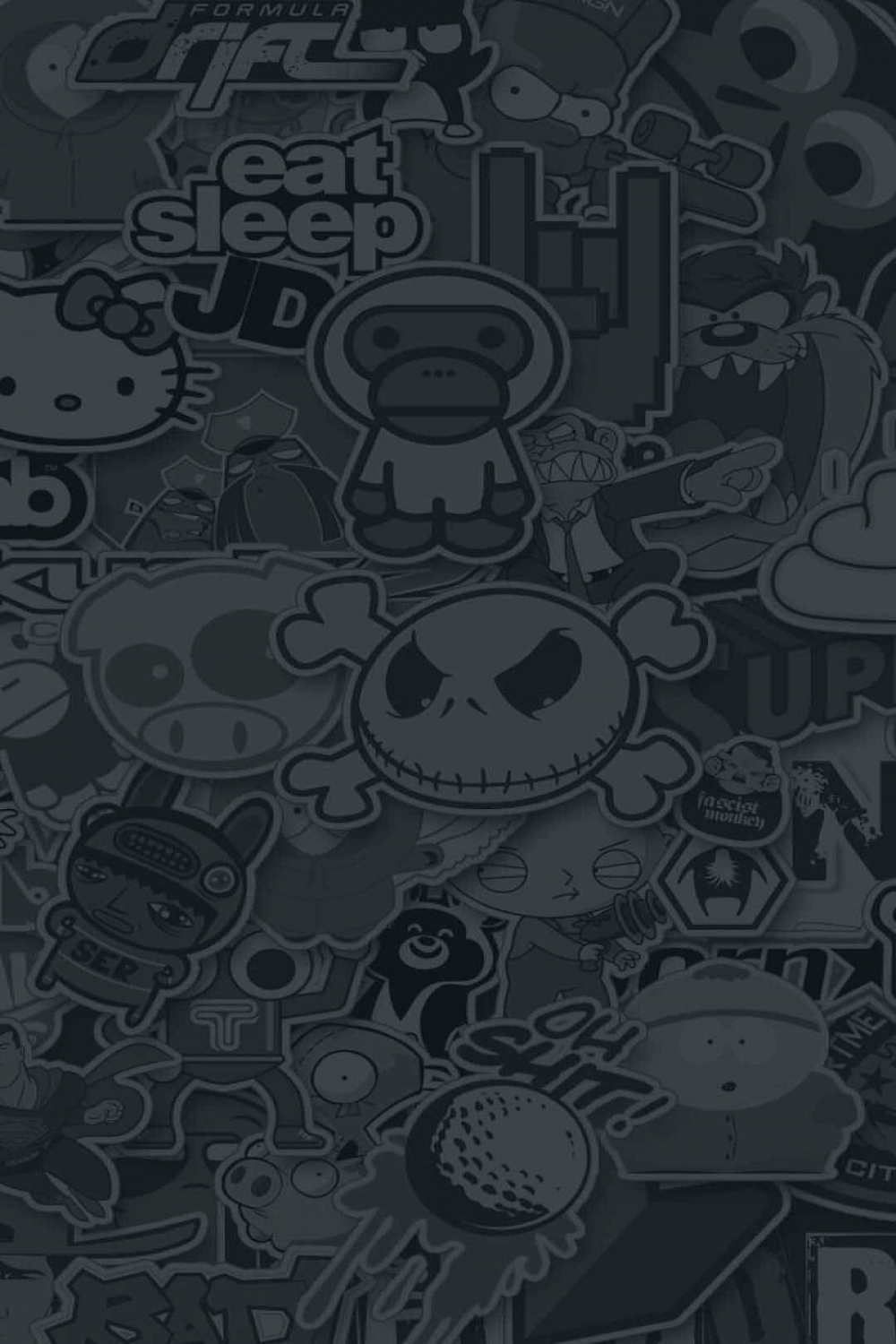 Graffiti, cartoon, black, dark, HD phone wallpaper  Peakpx