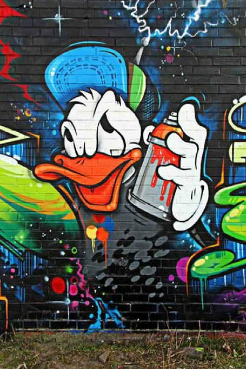 Graffiti Cartoon Characters Donald Duck  Graffiti kunst, Graffiti