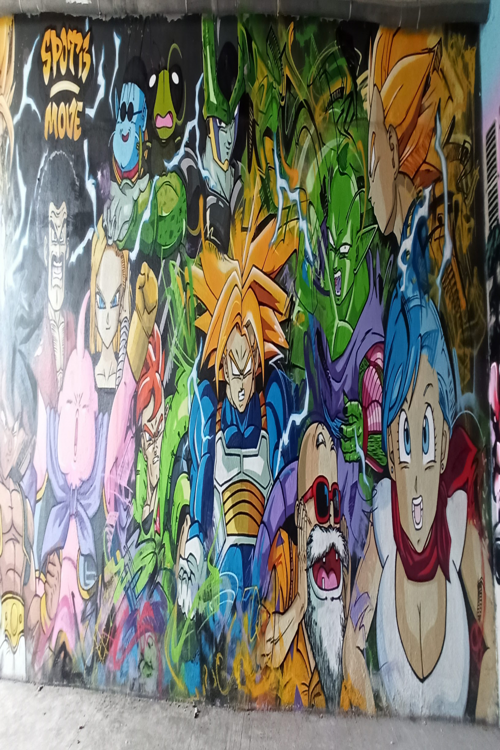 Graffiti  Dragon ball Z captured by Rabot in Paris France